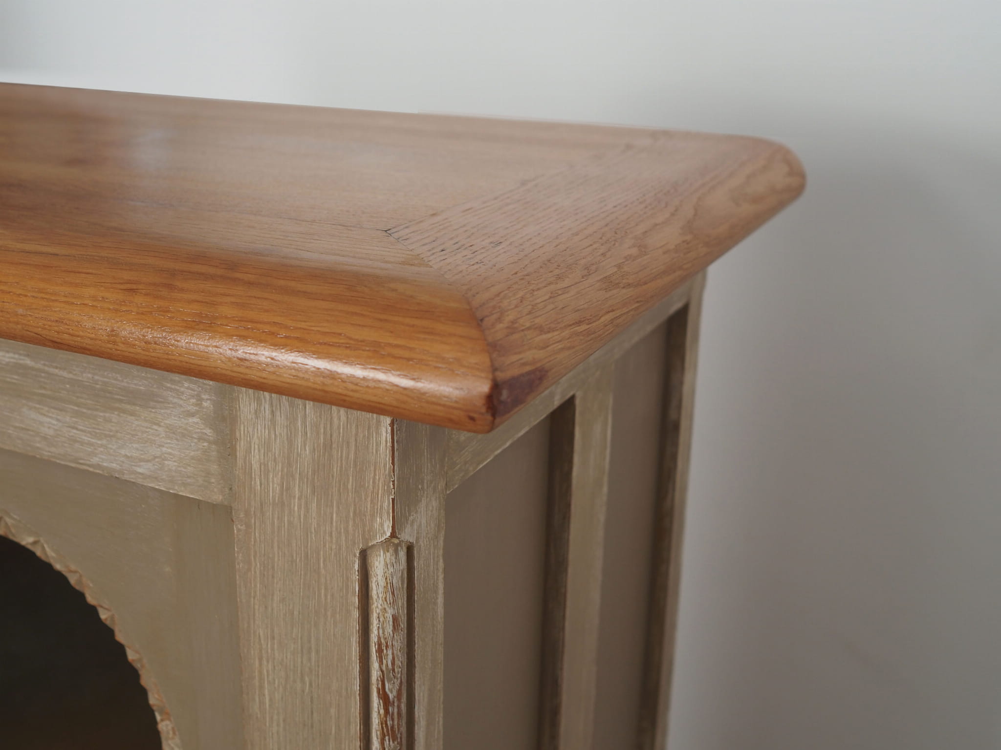 Vintage Display Cabinet Wood Grey 1960s 