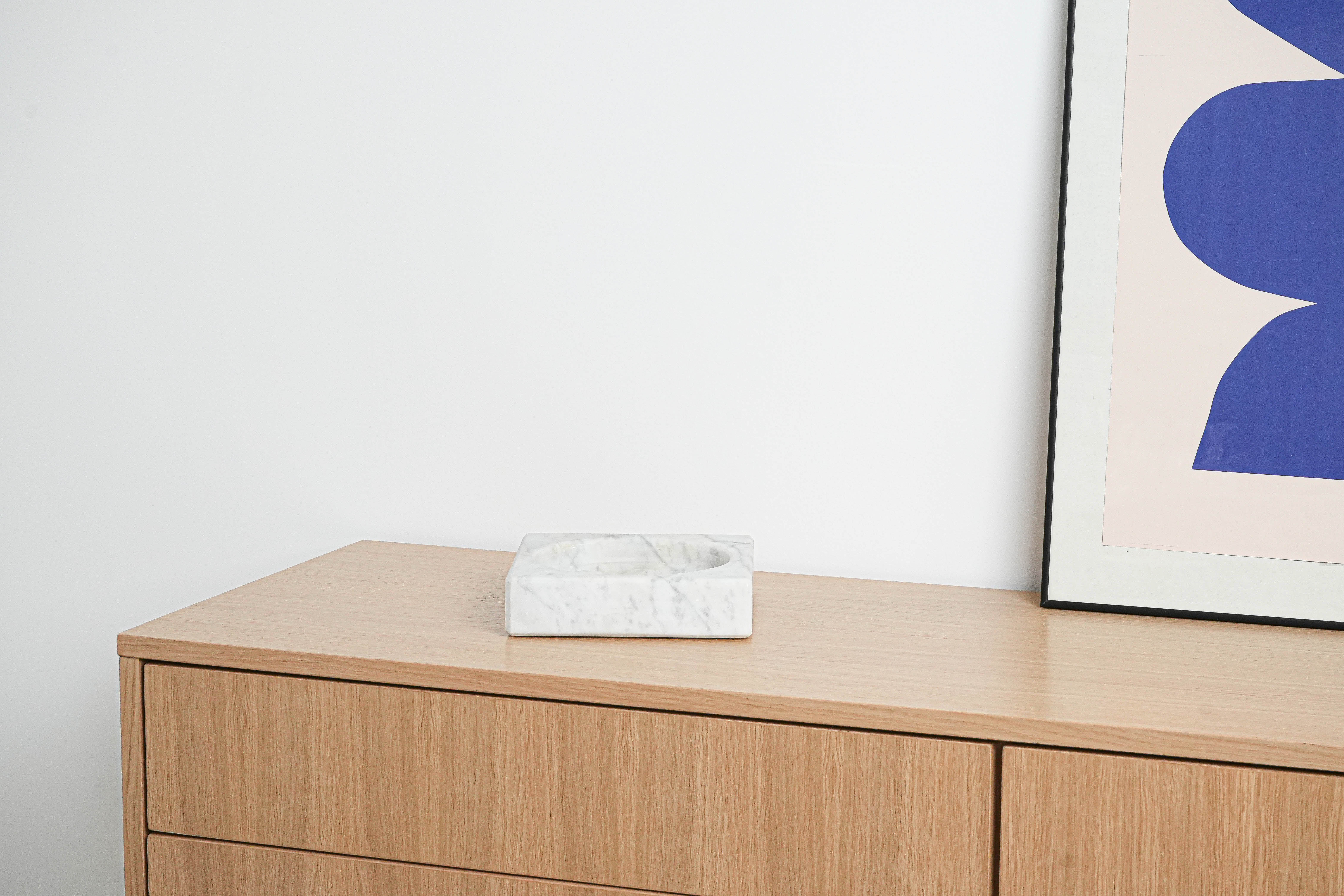 Marmorständer Weiß Grau 1970er Jahre