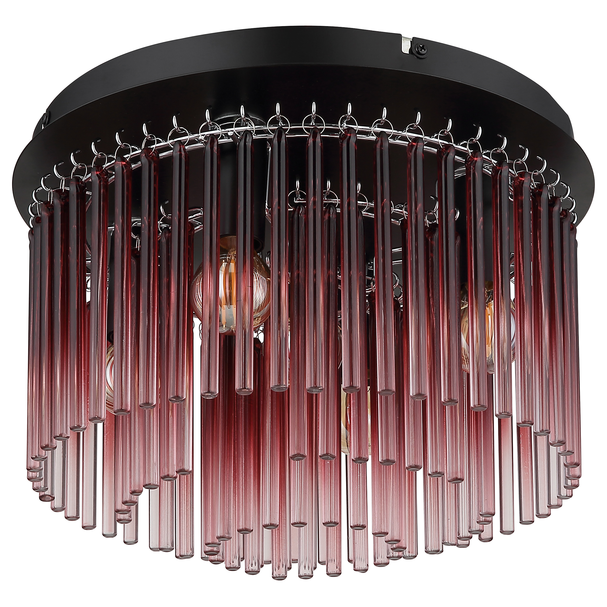 Gorley Typ B Deckenleuchte 5-flammig Farbglas Eisen Rot