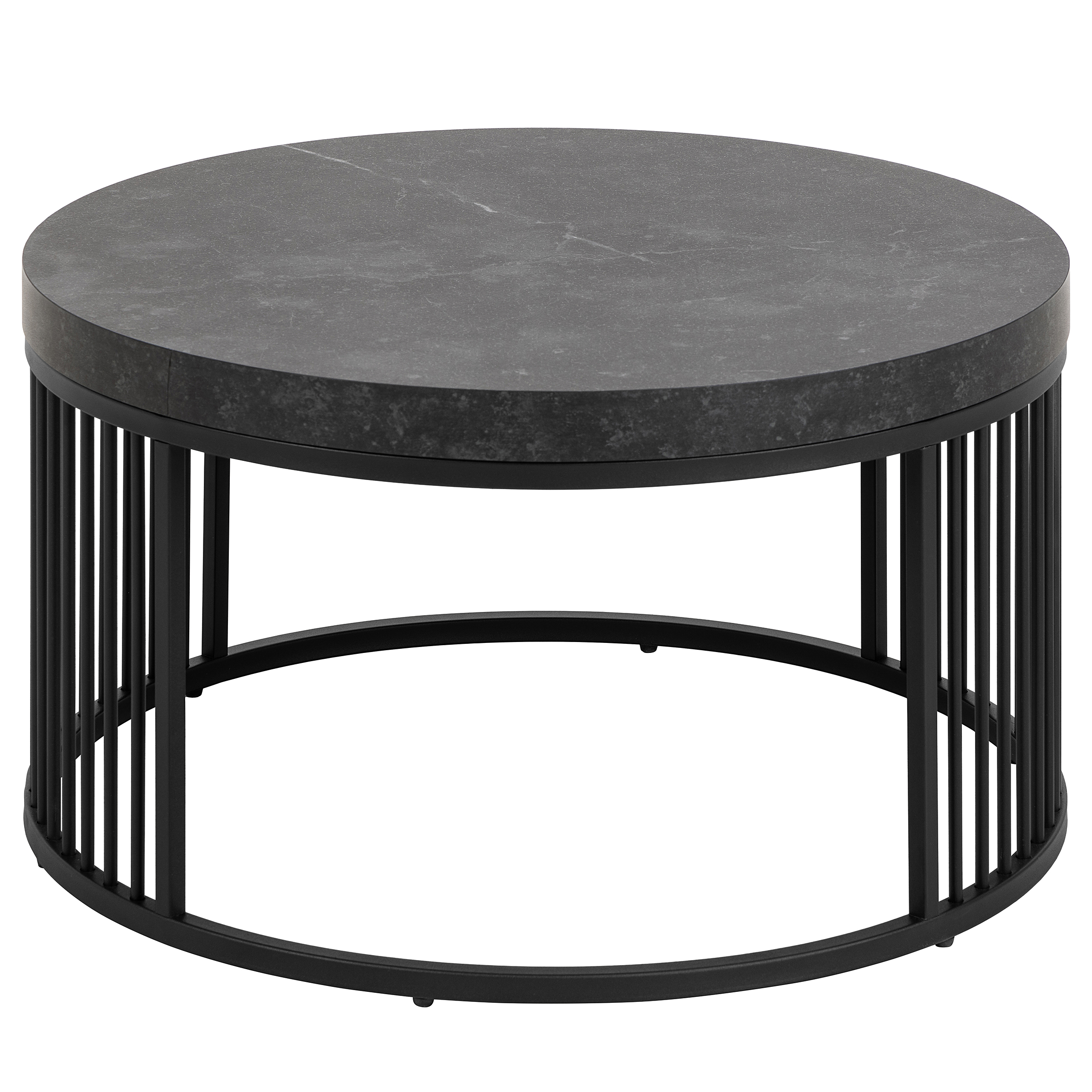 Coffee Table Mephisto Round Marble Black Decor