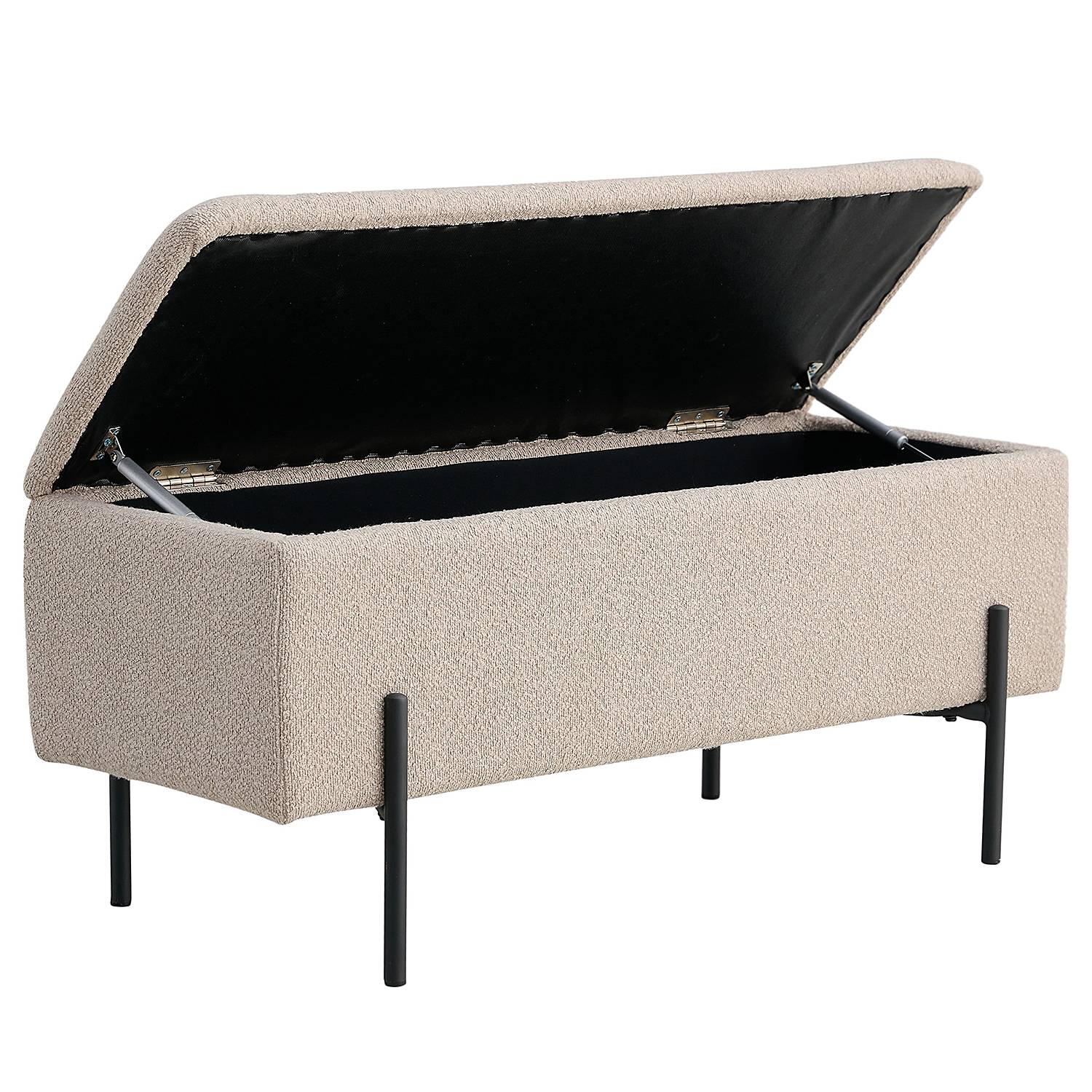 Watford Upholstered Bench Steel Beige