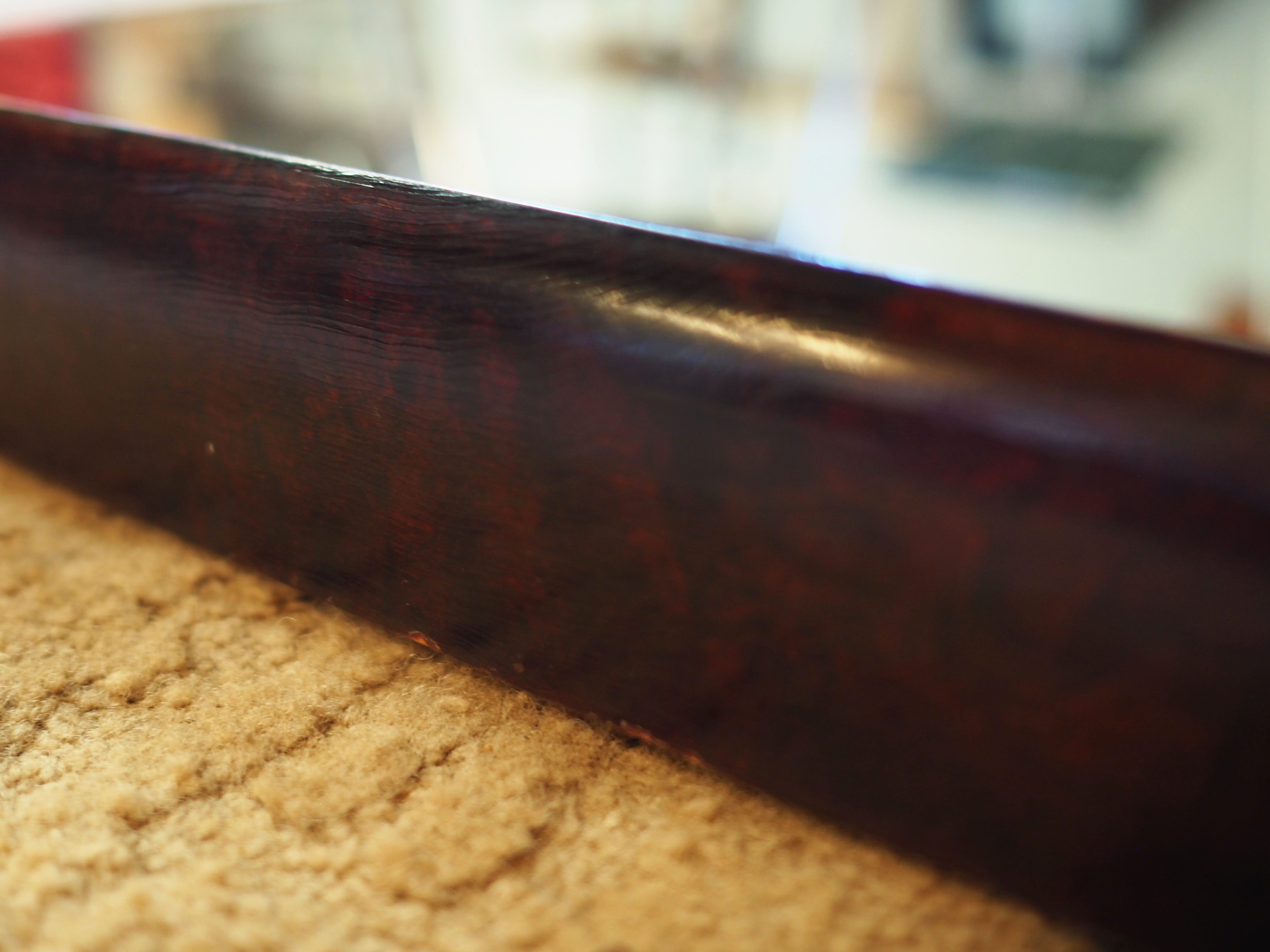 Spiegel mit Mahagonirahmen 1970er Jahre