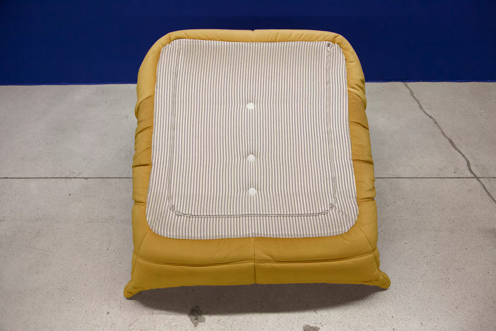 Togo armchair and ottoman set 2-pc. Velvet mustard yellow