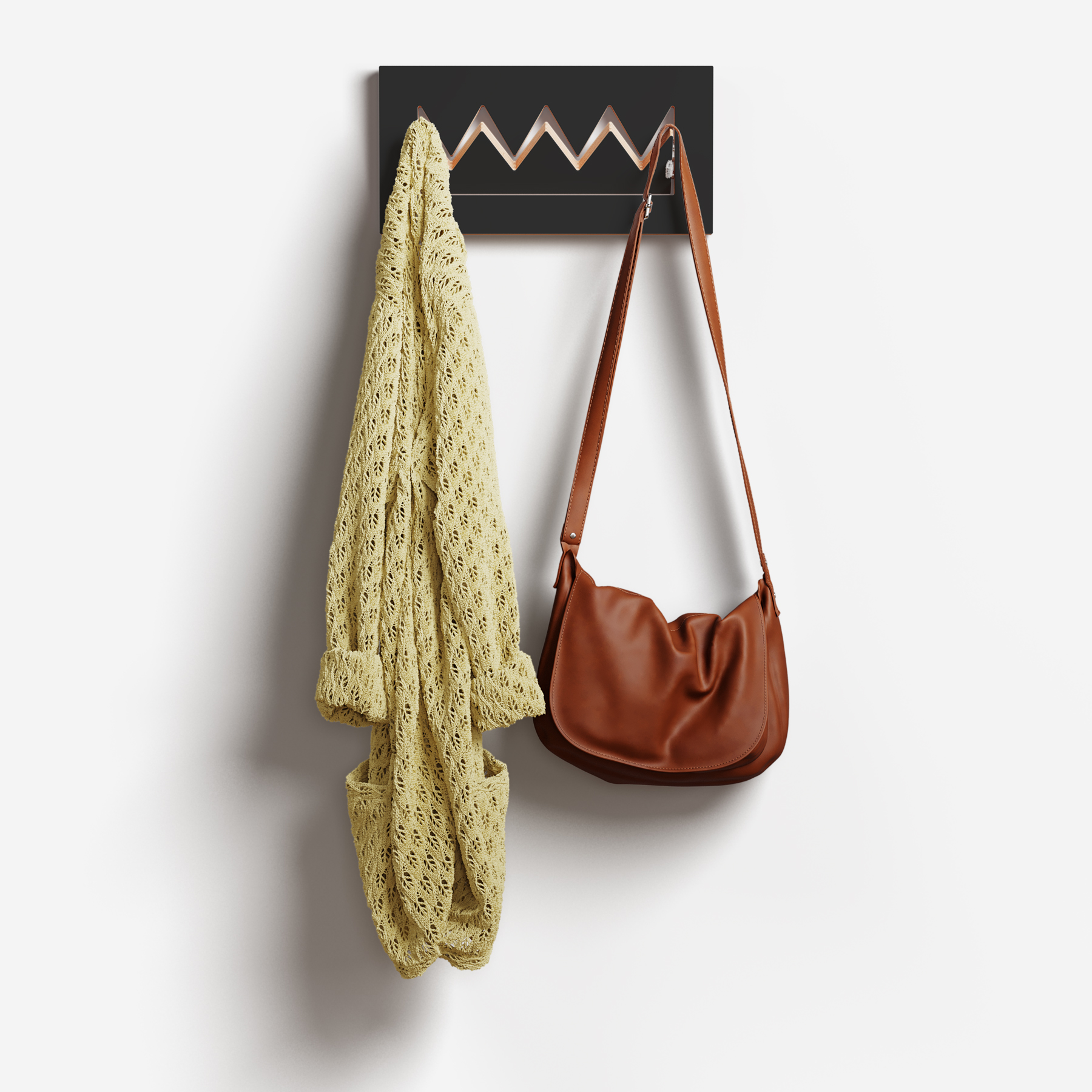 Fläpps Garderobe Crownhäng Schwarz 40 x 20cm