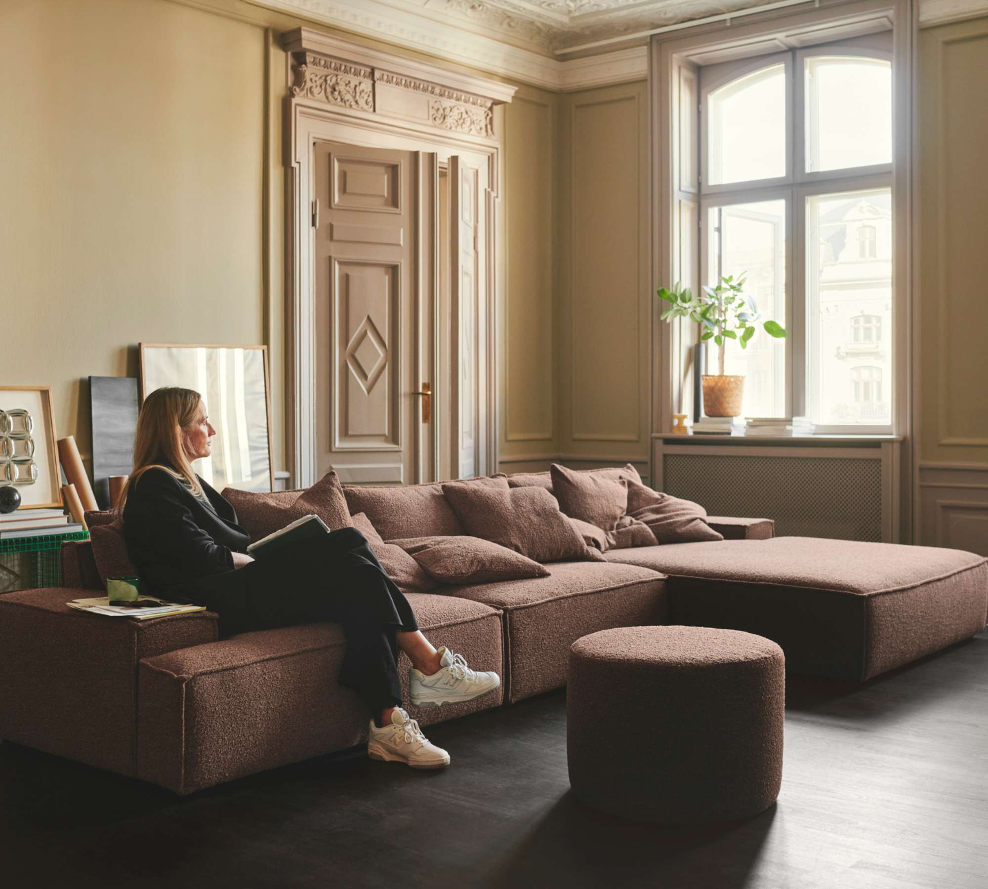 Daphne 1-Sitzer Récamiere Rechts Pebble Rust