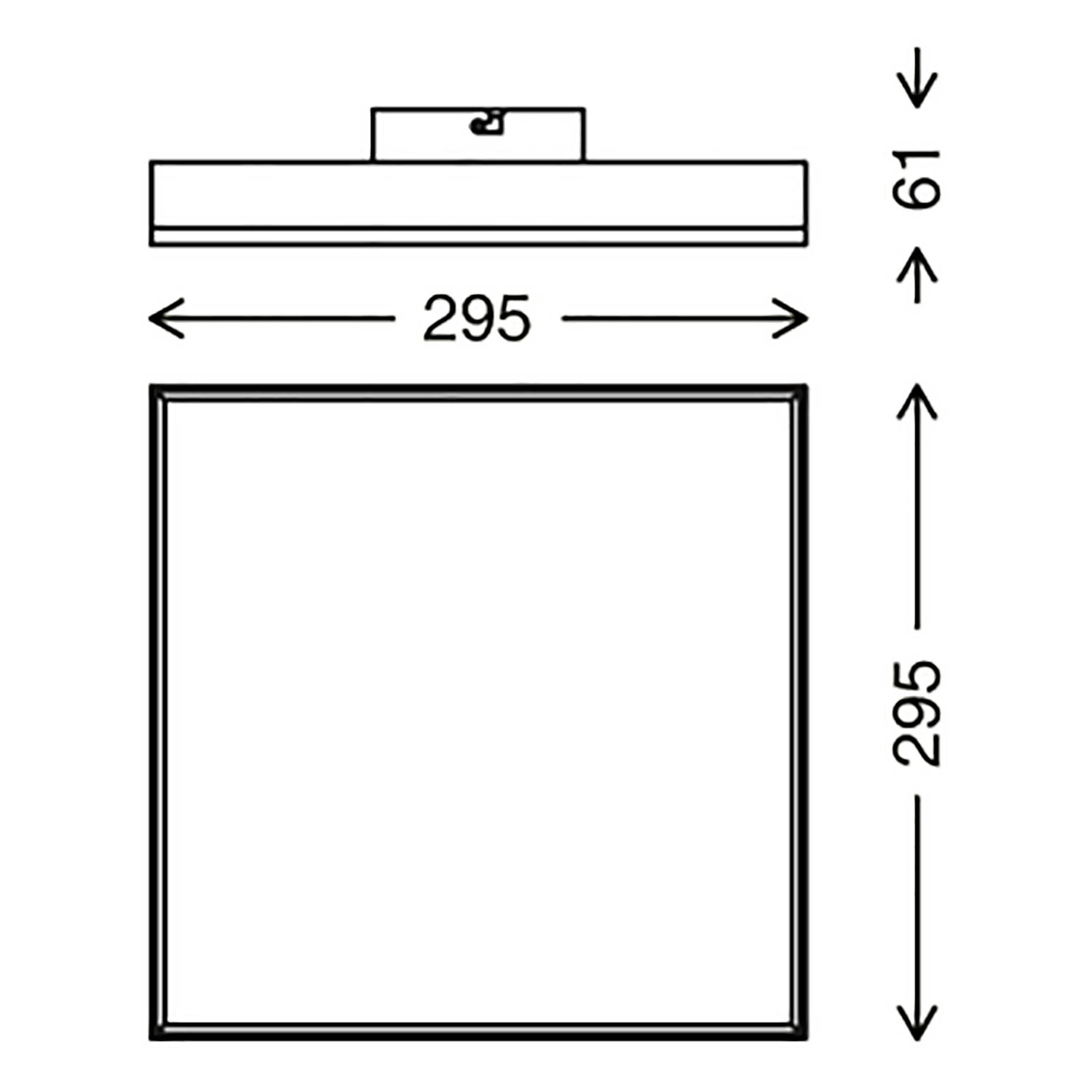 Frameless LED Ceiling Light 1-Light Polycarbonate Iron
