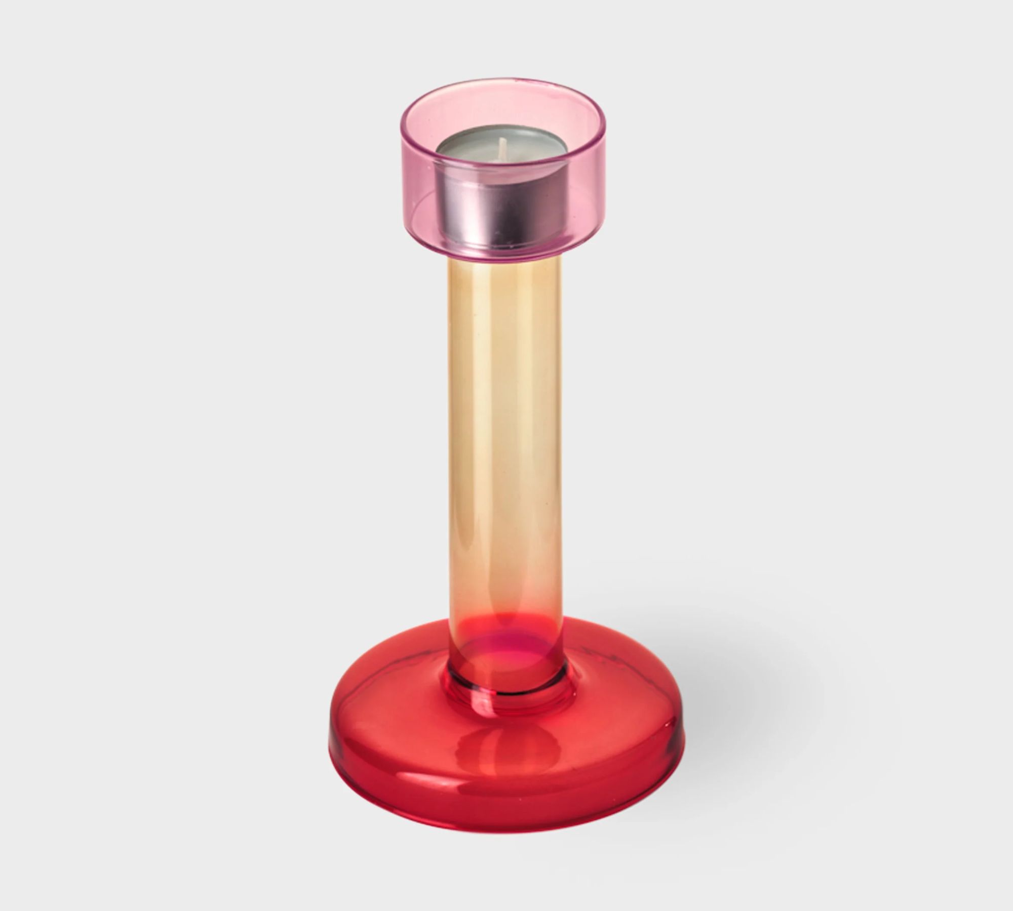 Bole Kerzenhalter Mittel Glas Rot