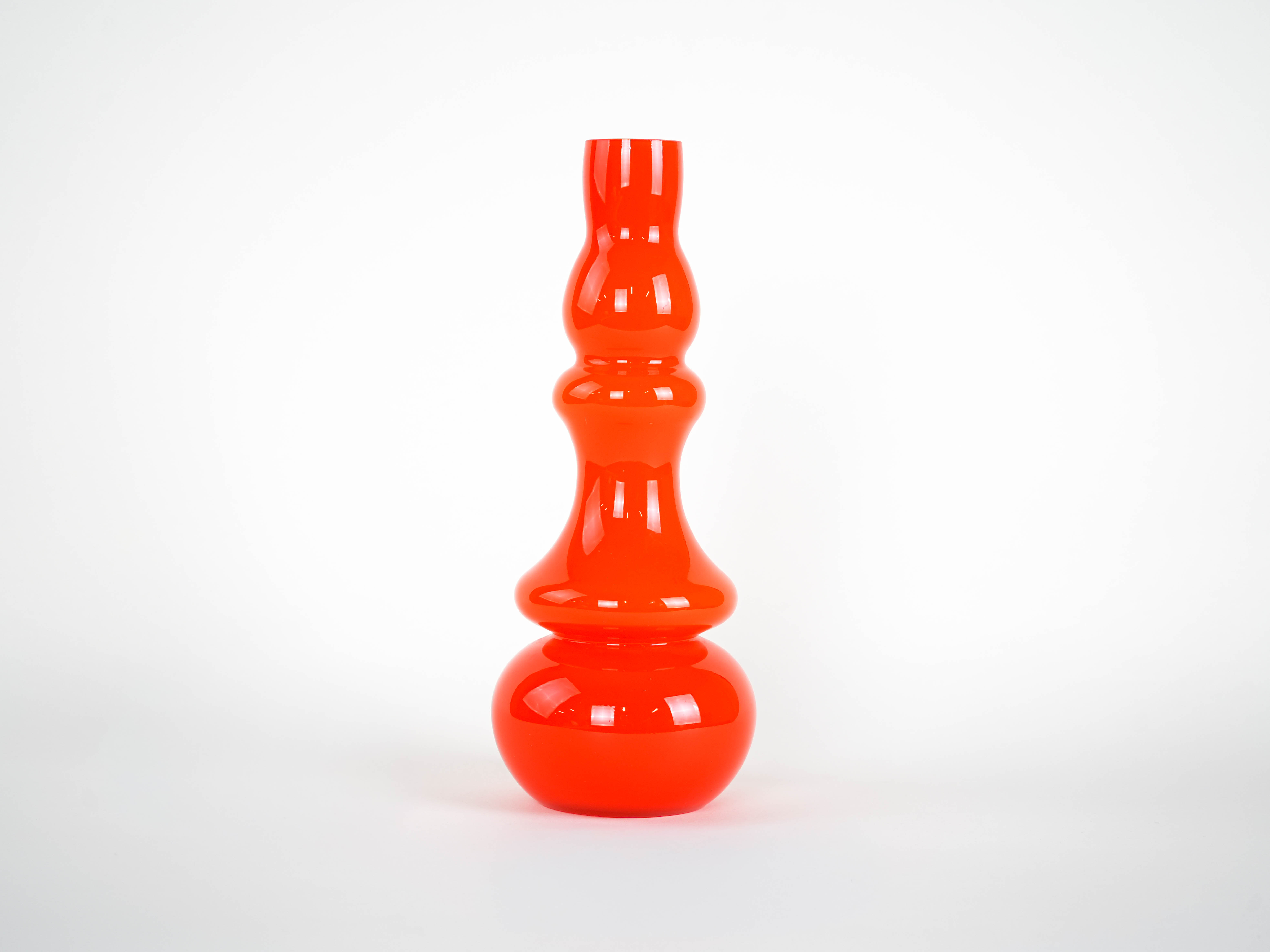 Ora Glass Vase 1960s Orange