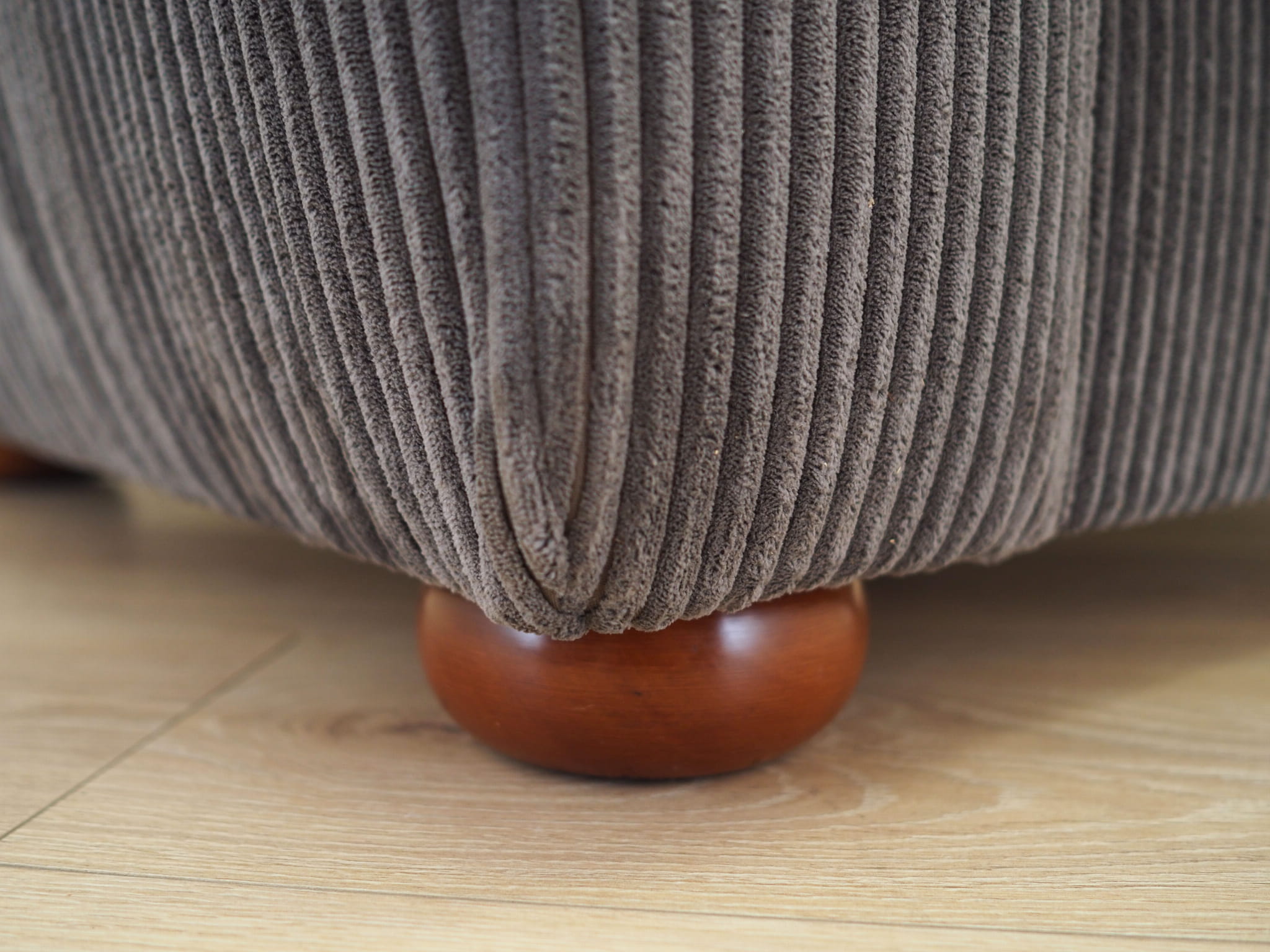 Armlehnsessel Velours Grau 1980er Jahre