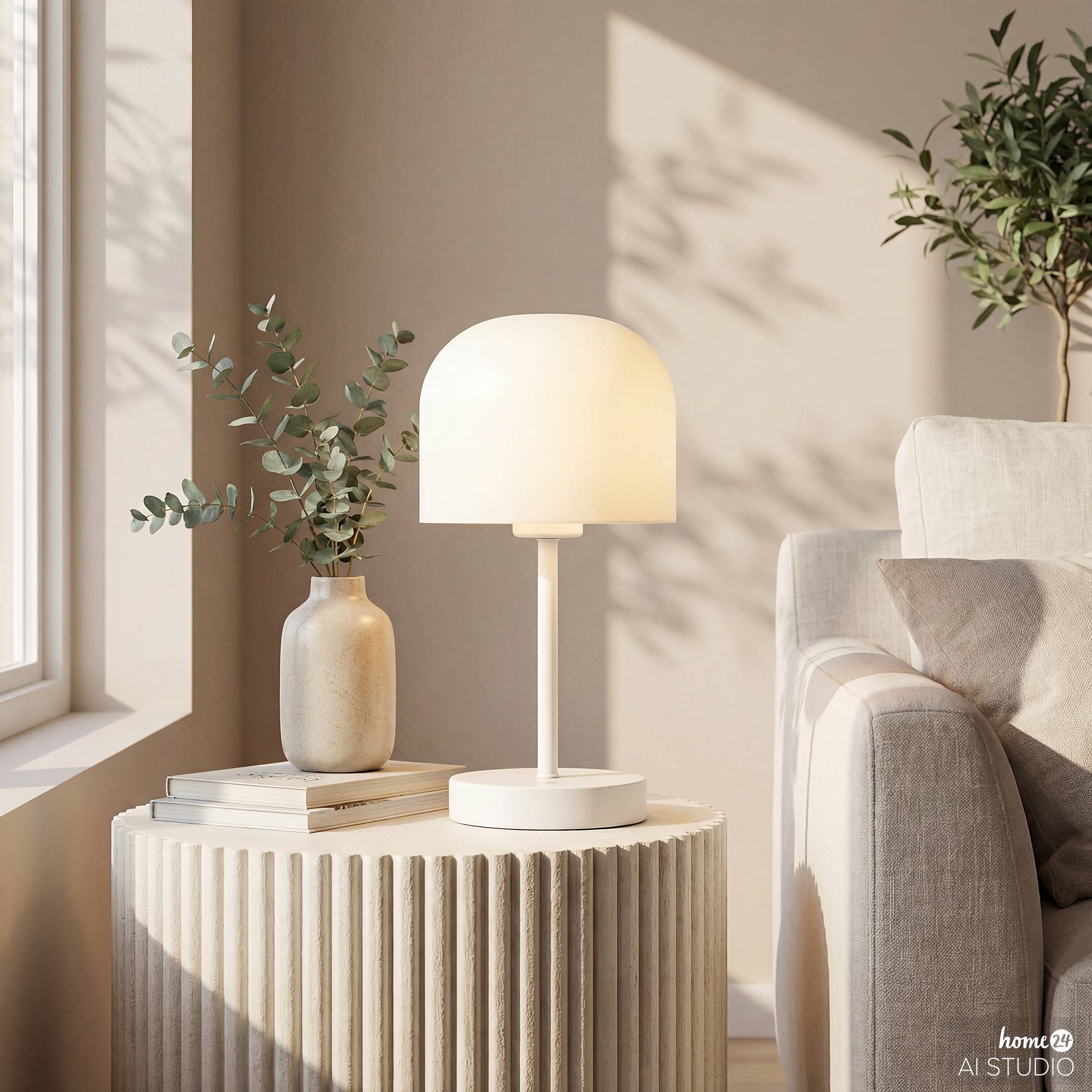 Brev Akku-Tischleuchte Dimmbar Weiß