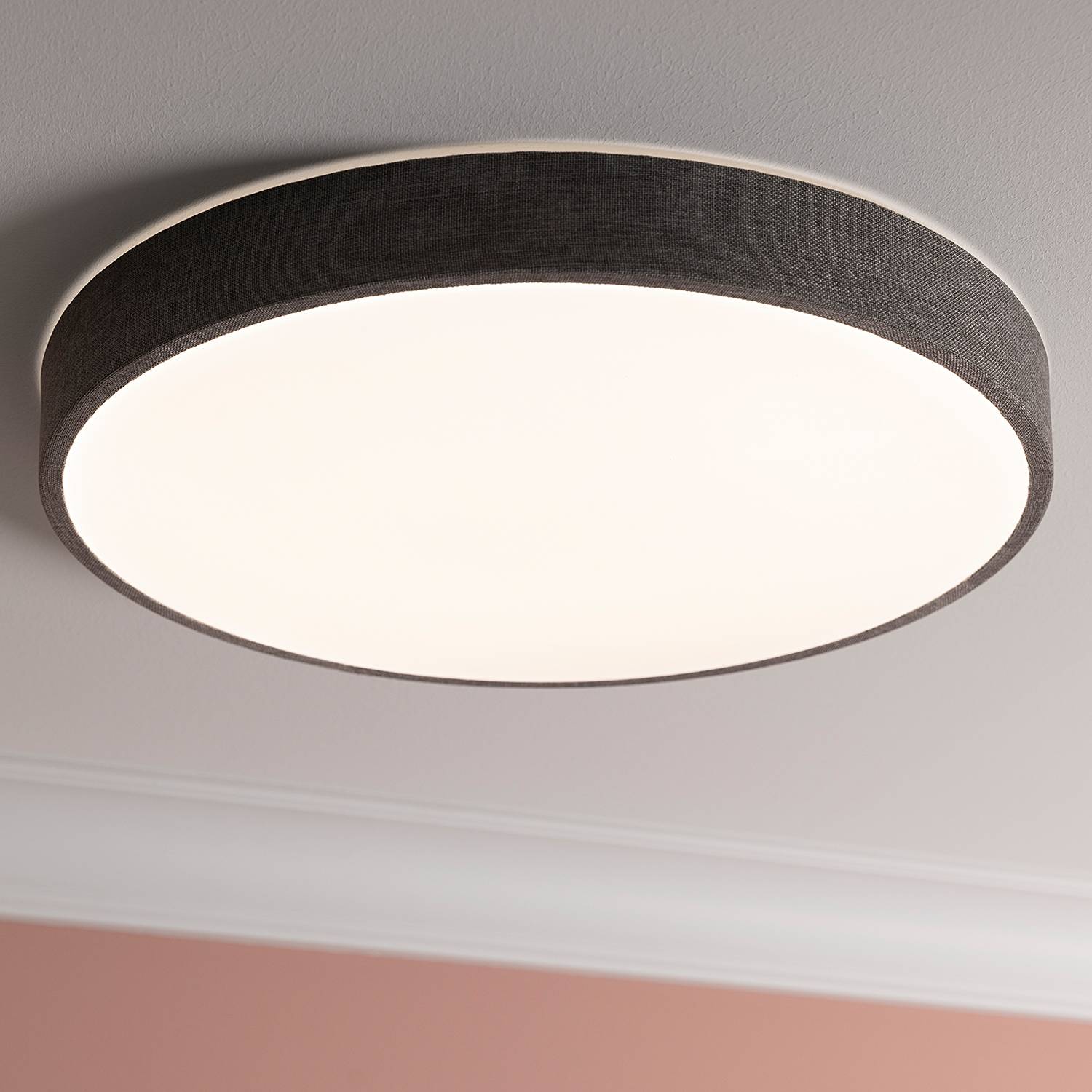 Filiz LED-Deckenleuchten Mischgewebe Eisen Ø49cm