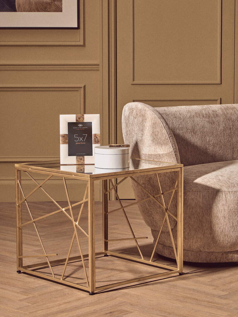 Decio Runder Box Kleiner Creme Braun