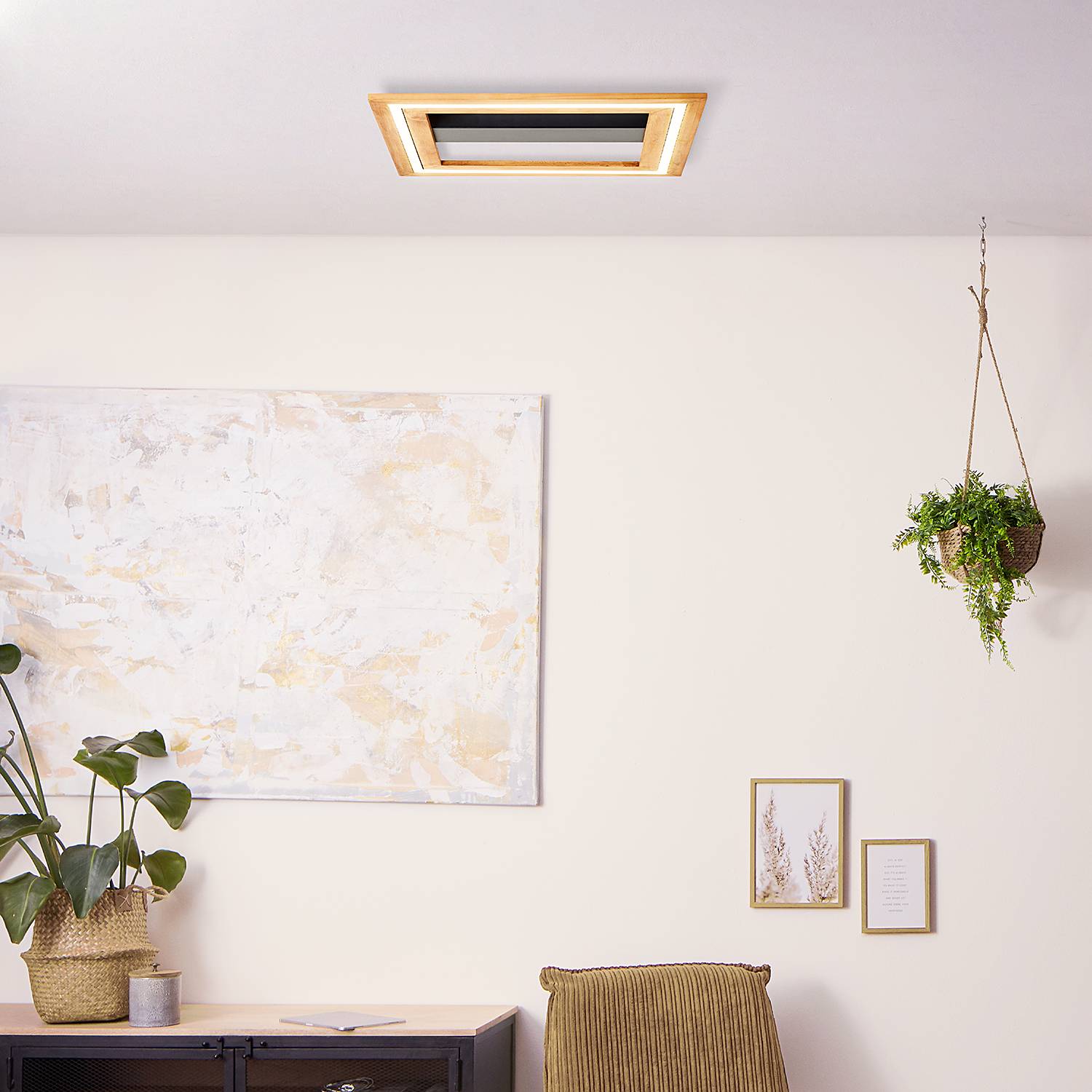 Rhea II LED-Deckenleuchte Kunststoff Eisen 1-flammig