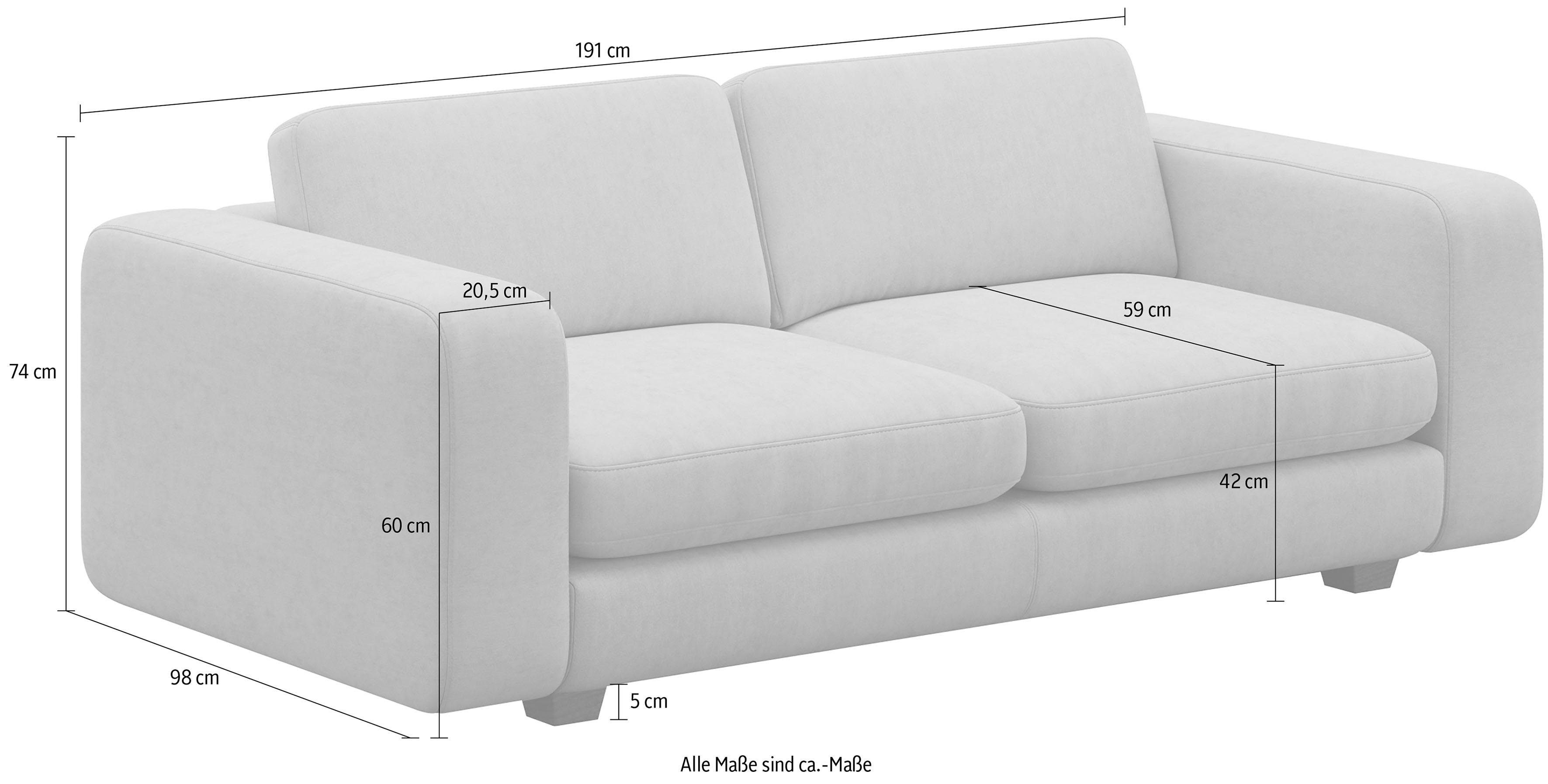 Valentino Sofa 2,5-Sitzer Textil Beige