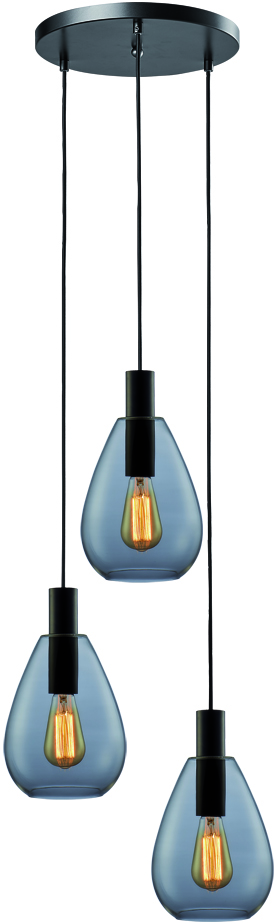 Pendant light smoked glass grey