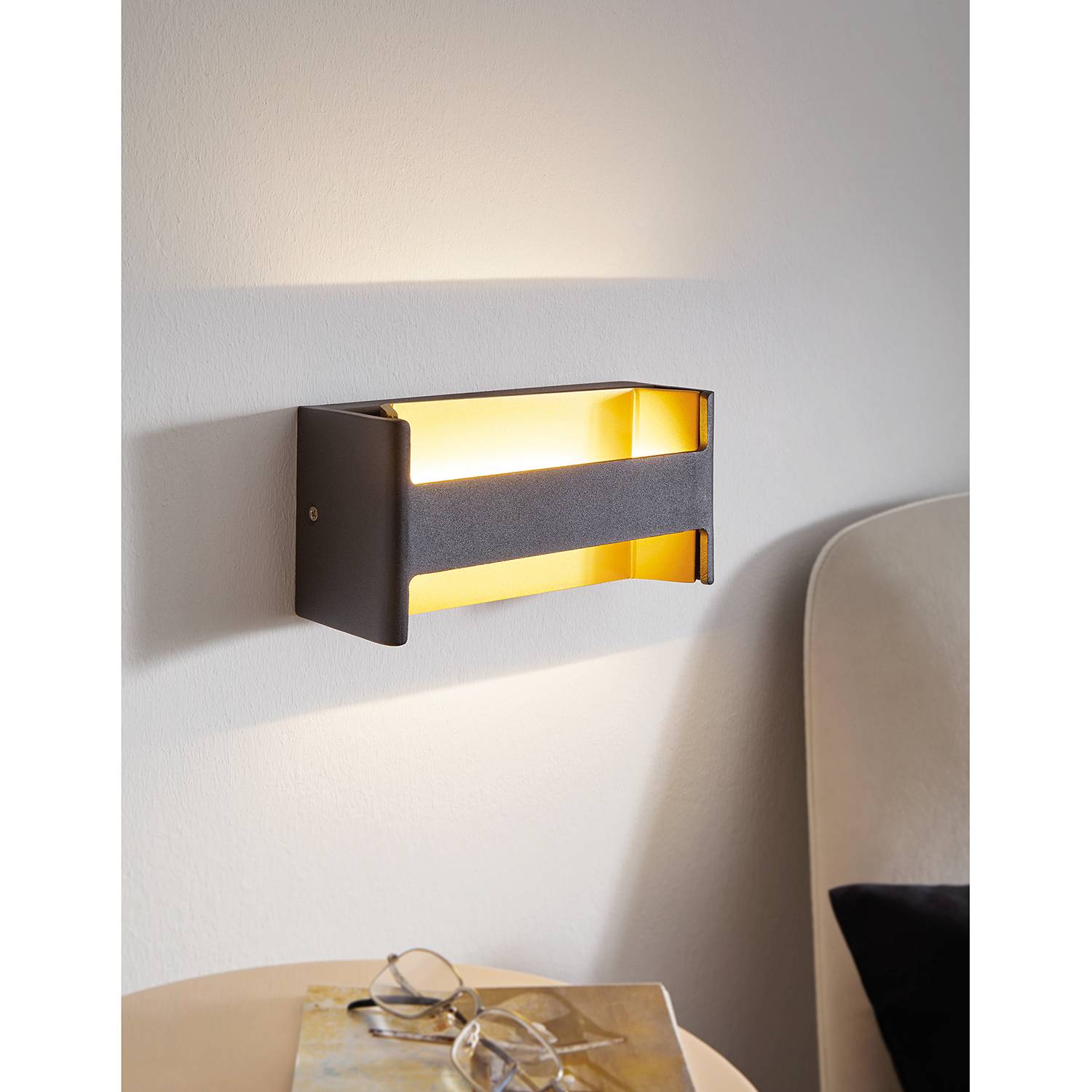 LED-Wandleuchte Feloniche Schwarz