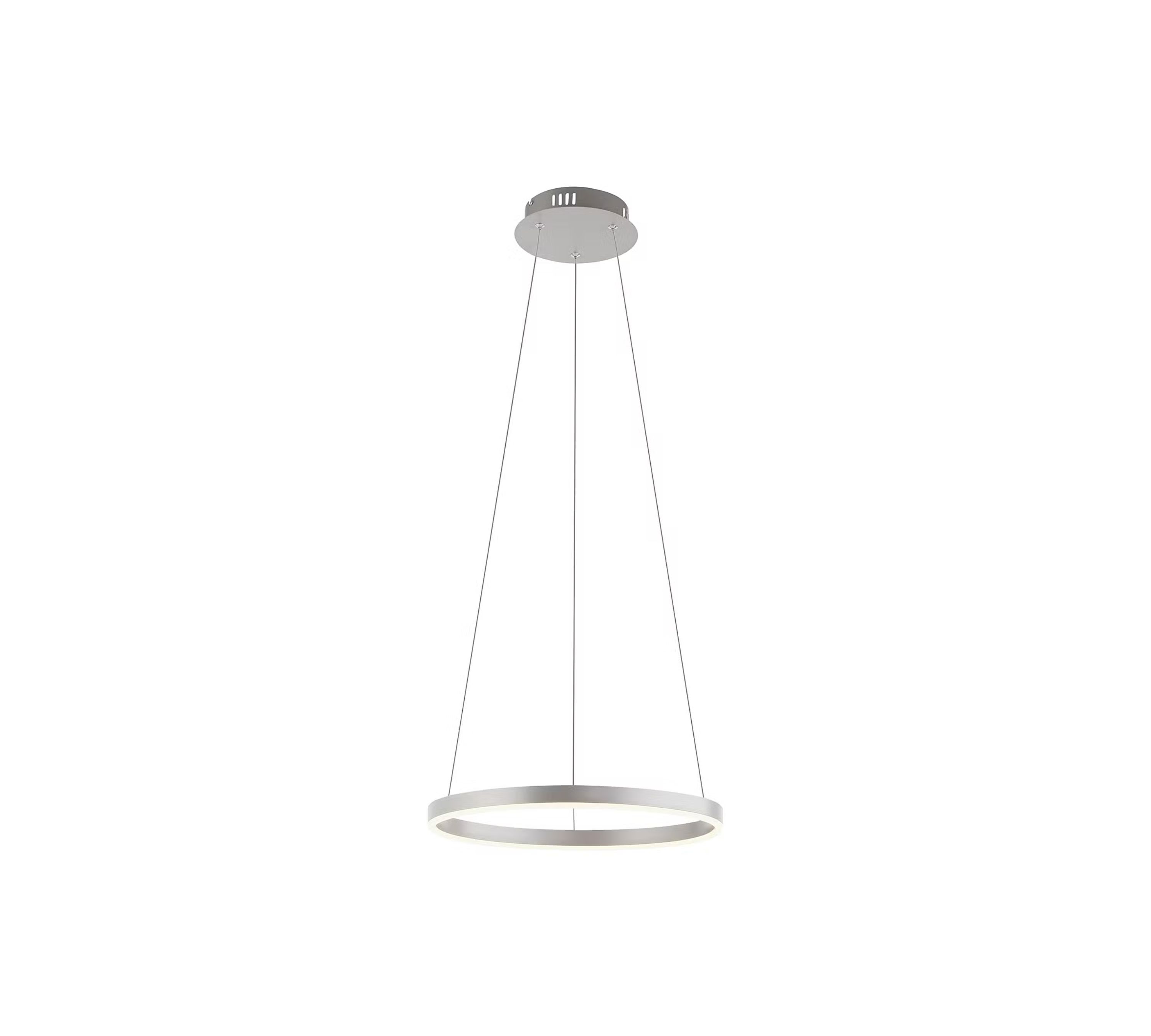Pendant light 1-bulb Aluminum Silver