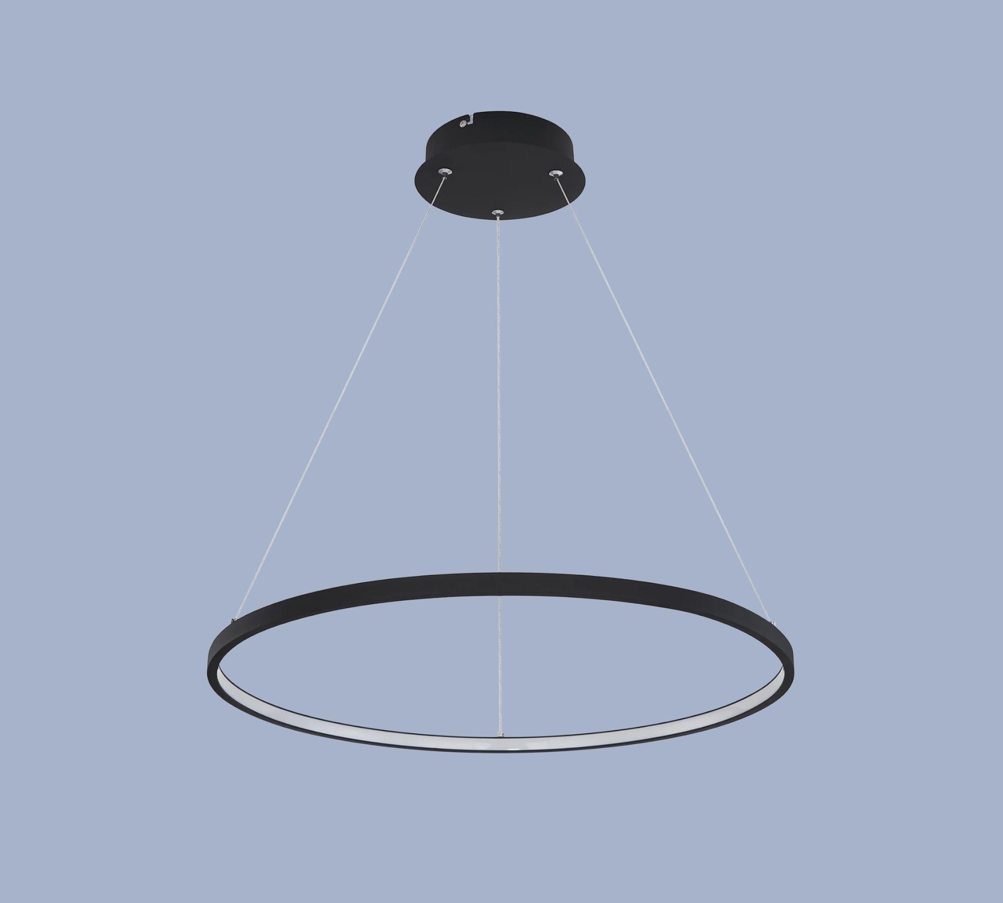 LED Pendelleuchte kreisförmig Schwarz
