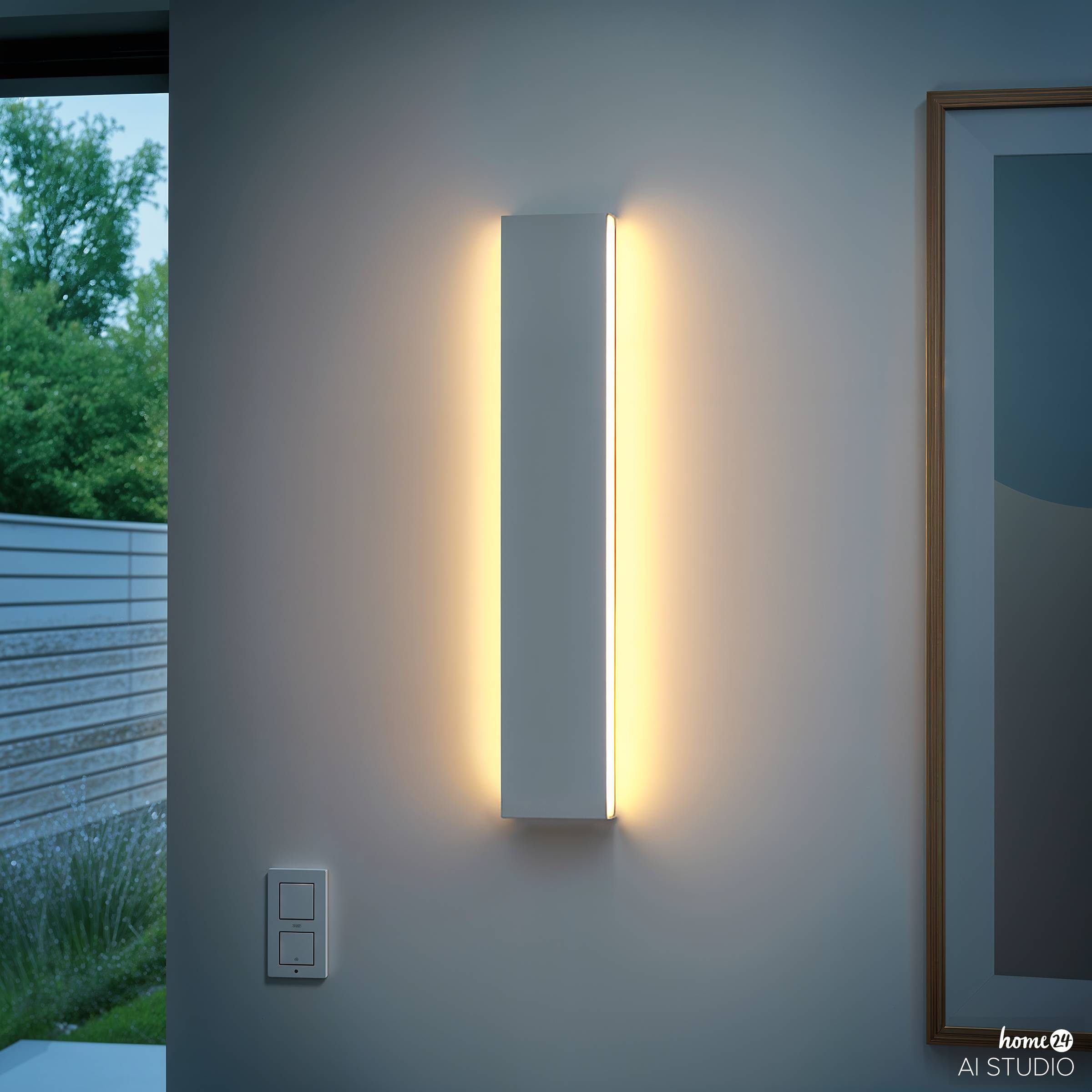 Krim Battery-powered wall lamp Dimmable incl. Remote control White