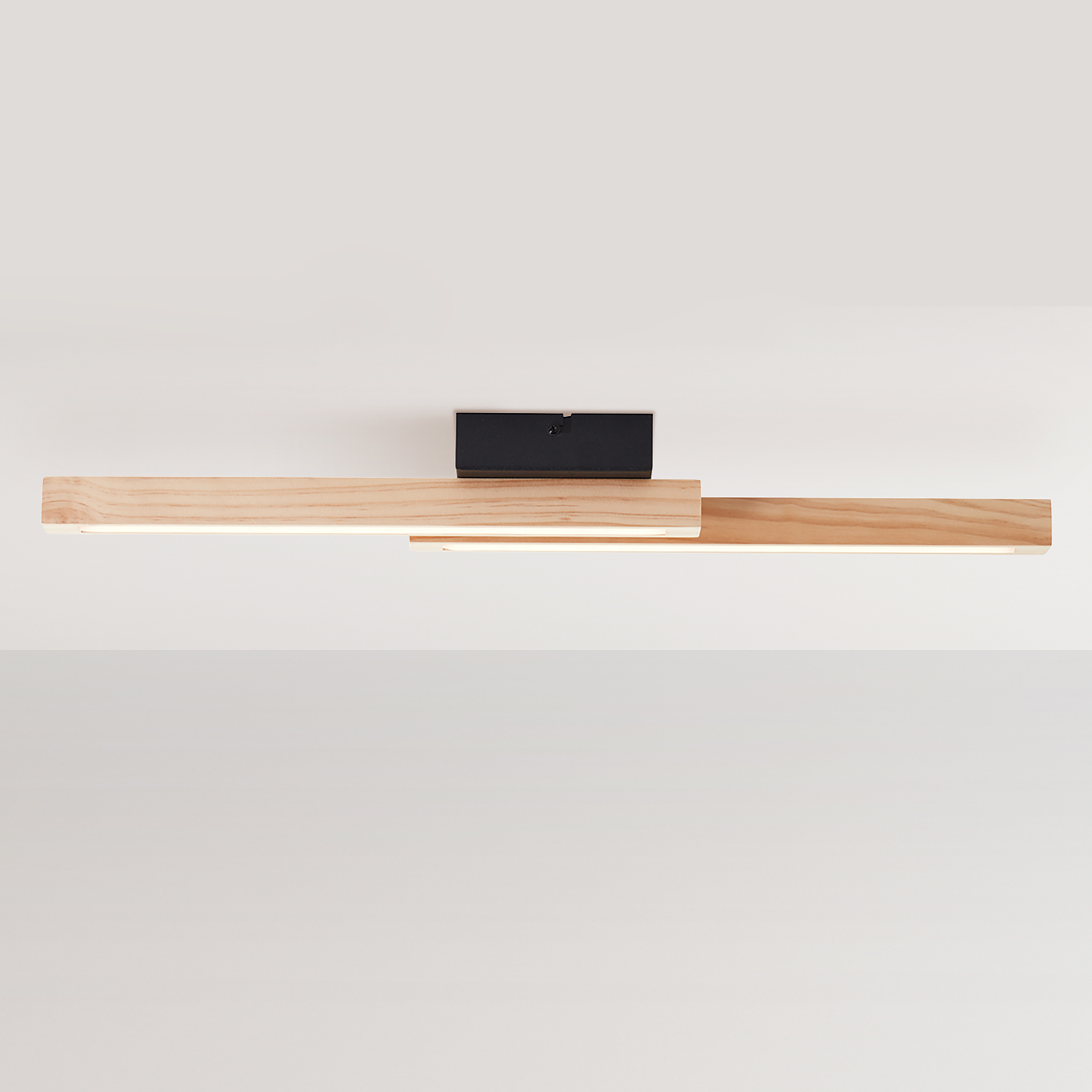 Arion LED-Deckenleuchte 1-flammig Kiefer Teilmassiv Stahl