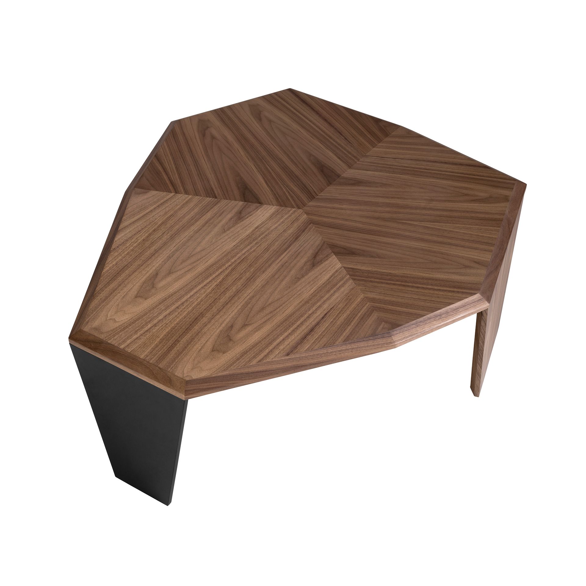 Abstract coffee table walnut