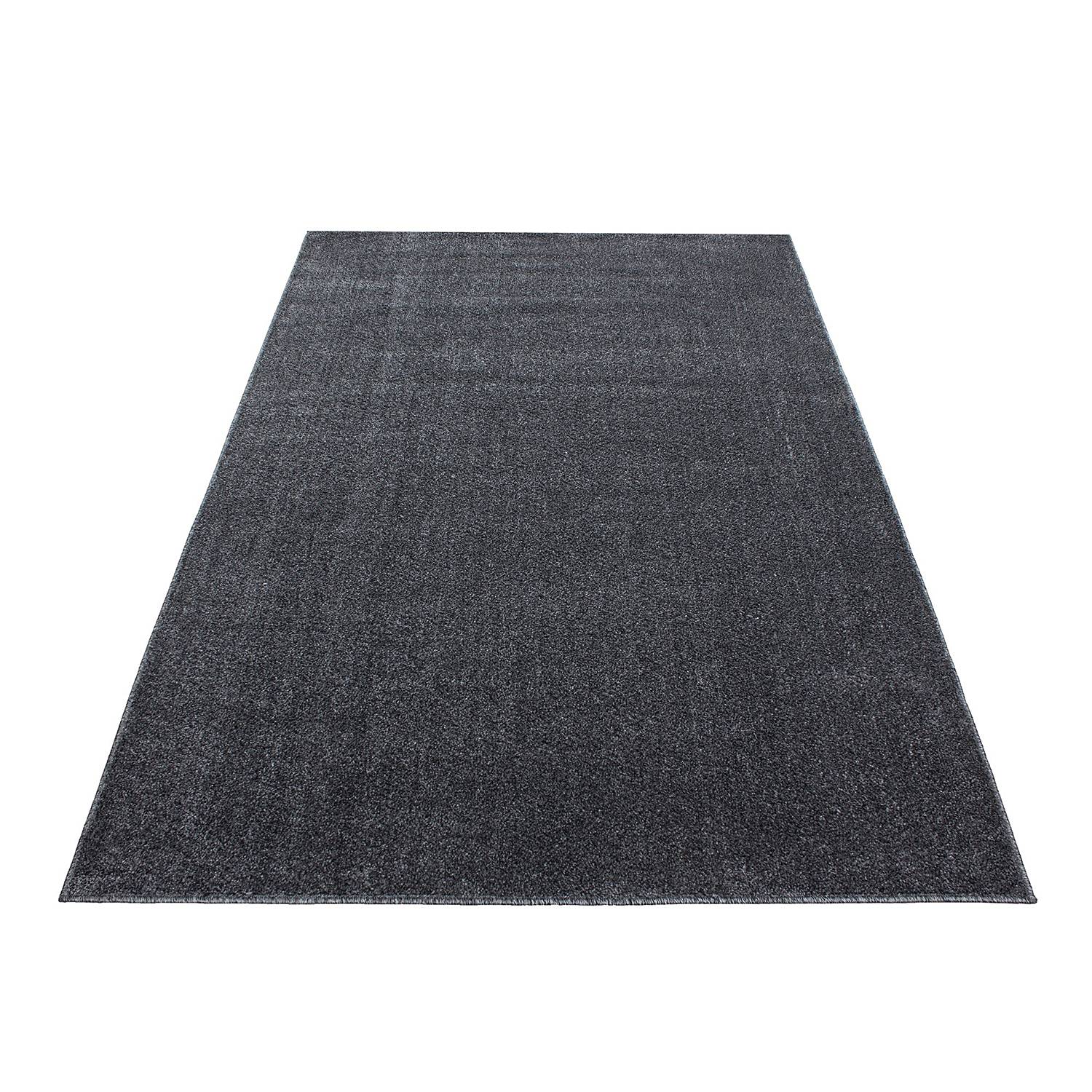 Kurzflorteppich Aurich Polypropylen Grau 80 x 150 cm