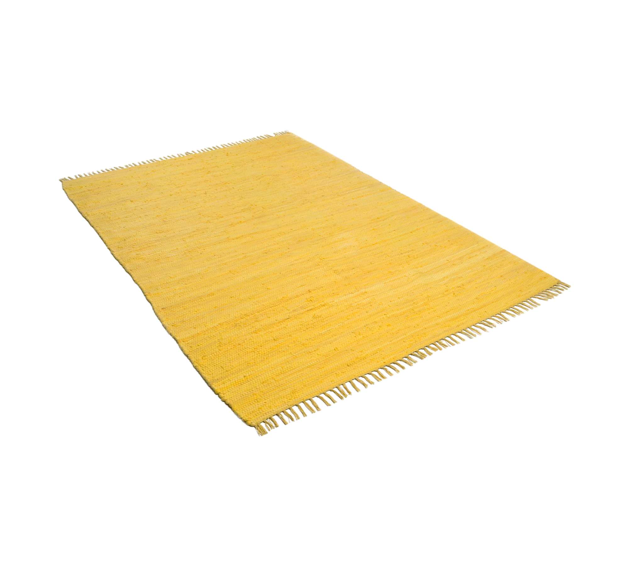 Teppich Baumwolle Gelb 90 x 160 cm