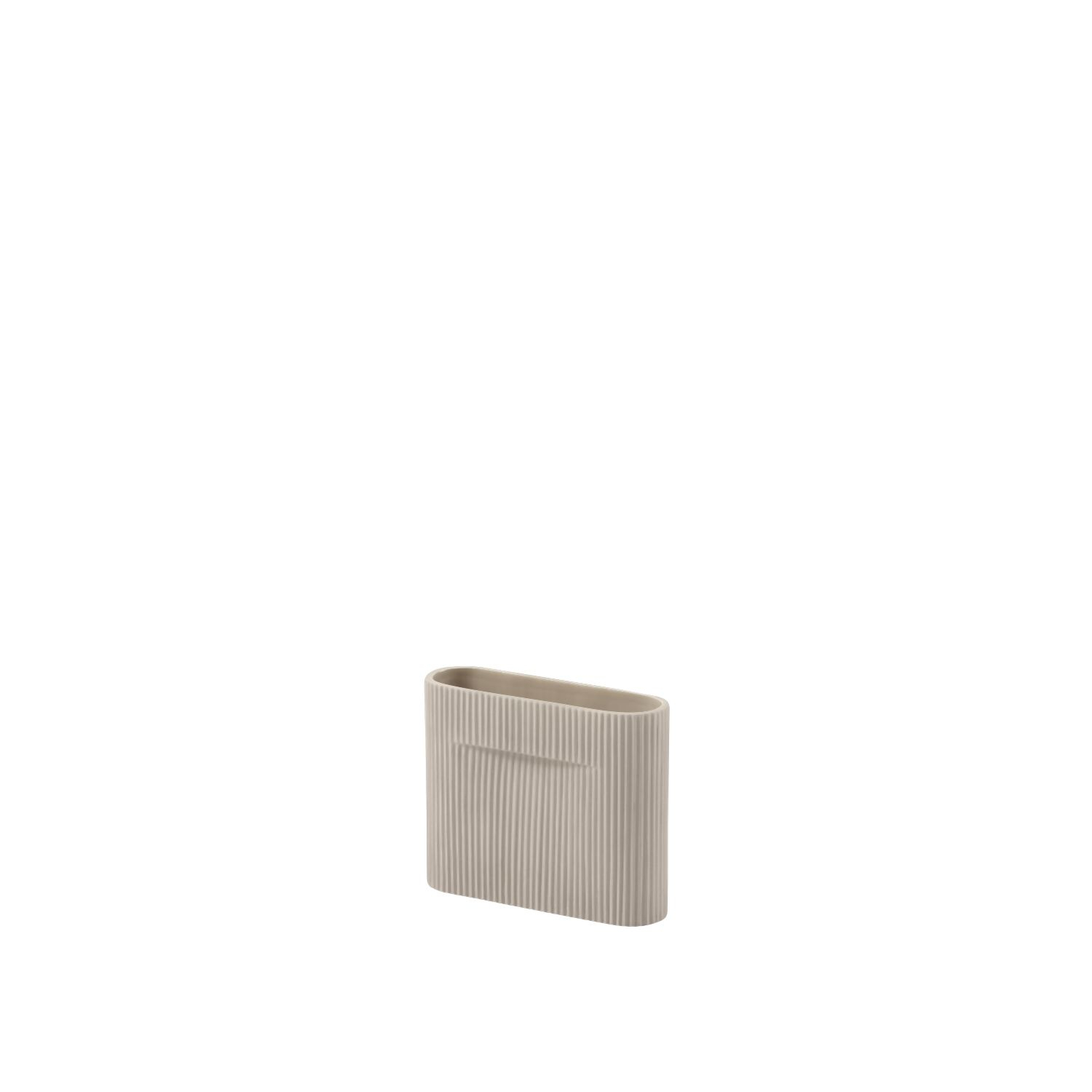Ridge Vase Beige