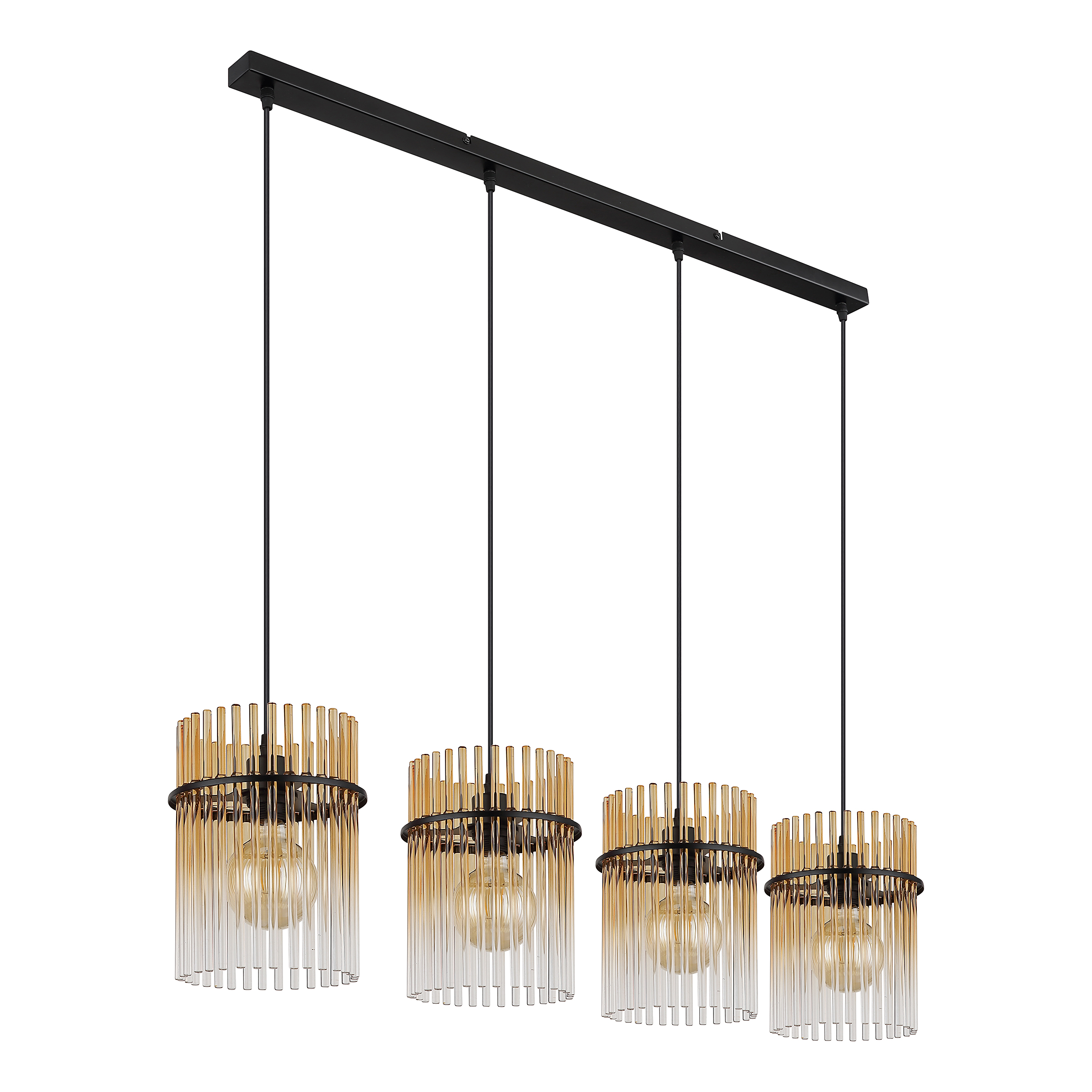 Gorley Typ C Pendelleuchte Farbglas Eisen 4-flammig