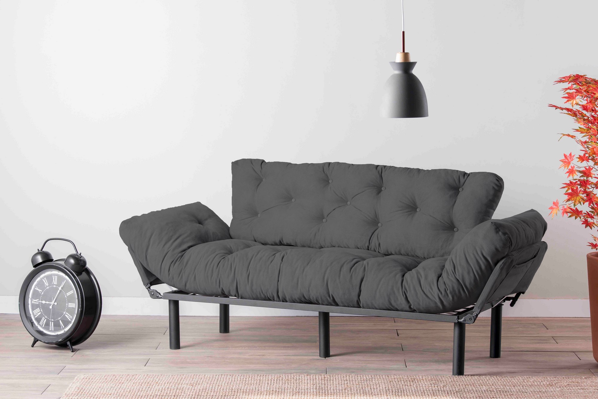 Nitta Triple Sofa Bed 3-Seater Grey