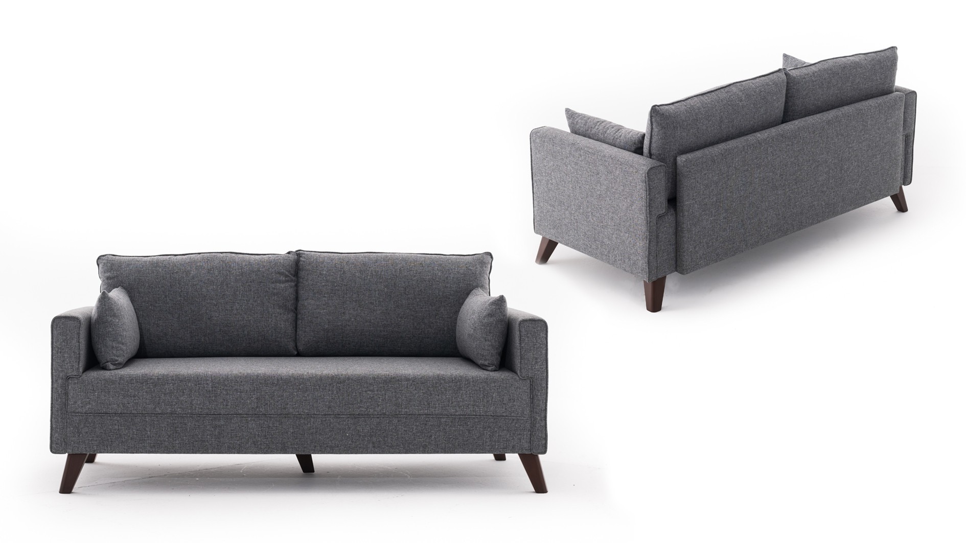 Sofa 2-Sitzer Grau