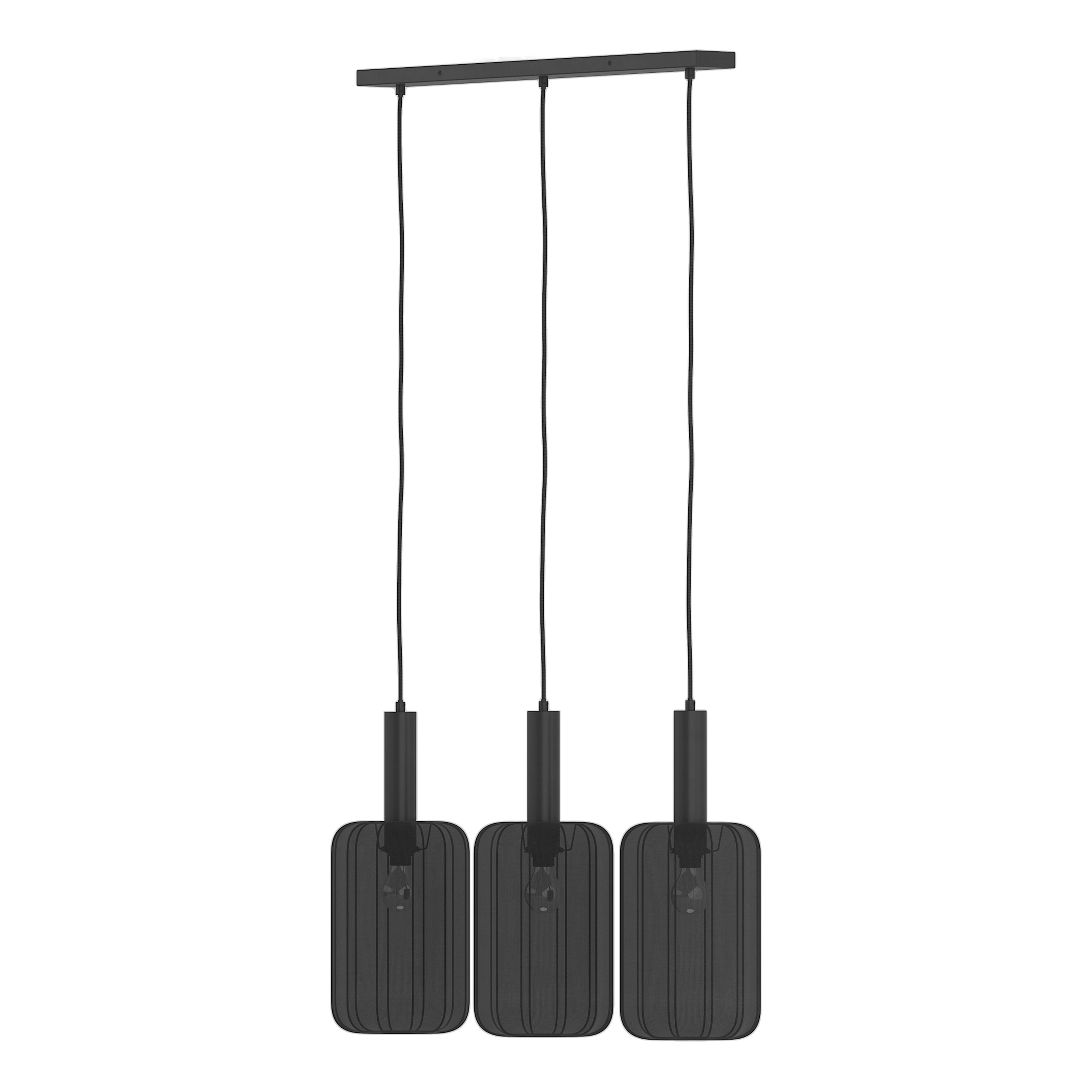 ONI Pendelleuchte 3-flammig Eisen Schwarz