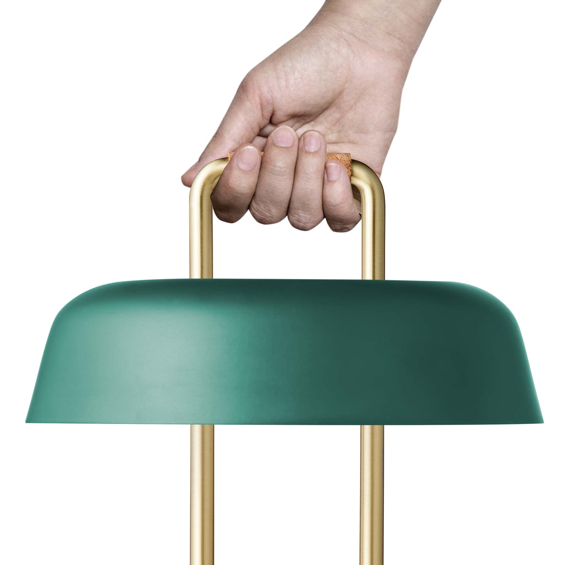 Heim Leuchte Tragbar mit Mini-USB-Anschluss Messing Grün