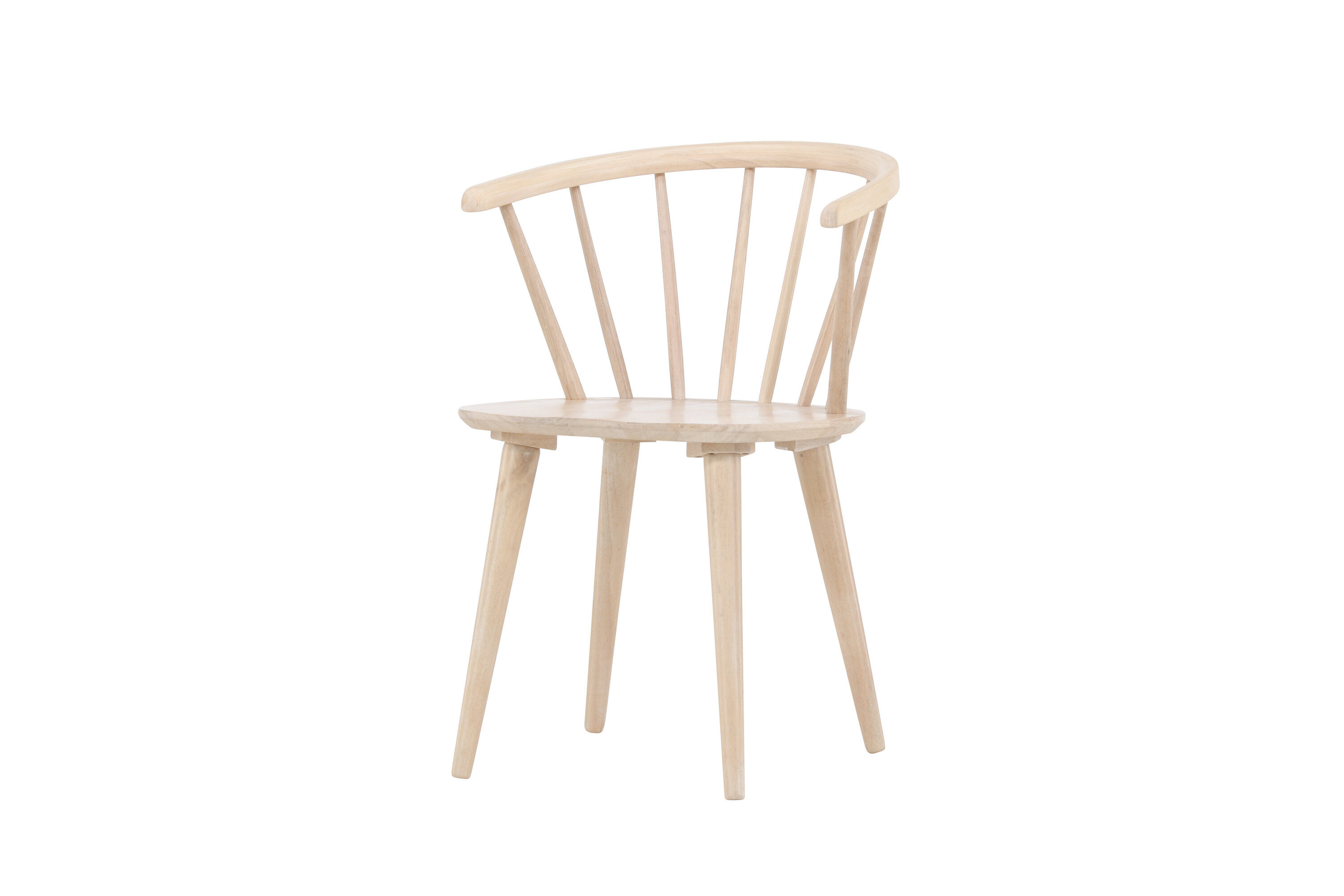 2x Bobby Esszimmerstuhl Kautschukbaum Beige