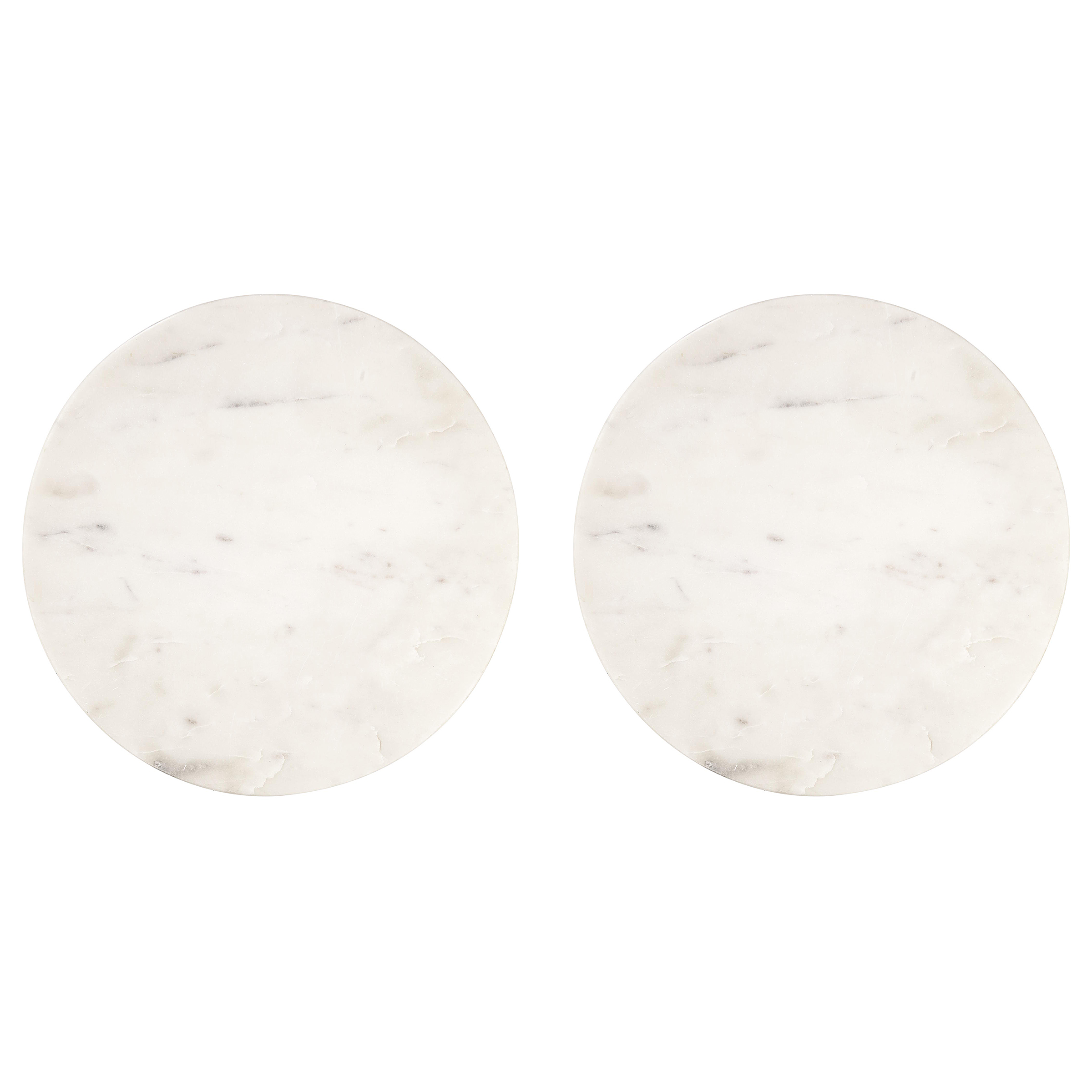 2x Marmorplatte Weiß