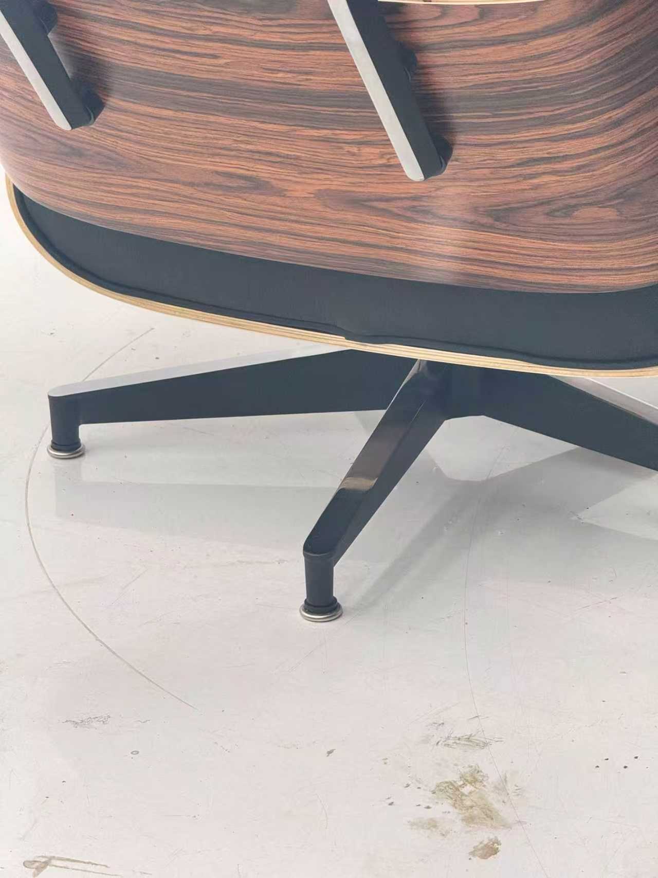 Eames Lounge Chair &amp; Ottoman Leder Holz Schwarz Braun