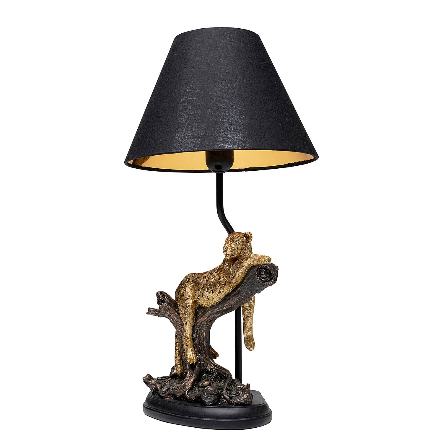Table Lamp Relax Leopard Steel Black