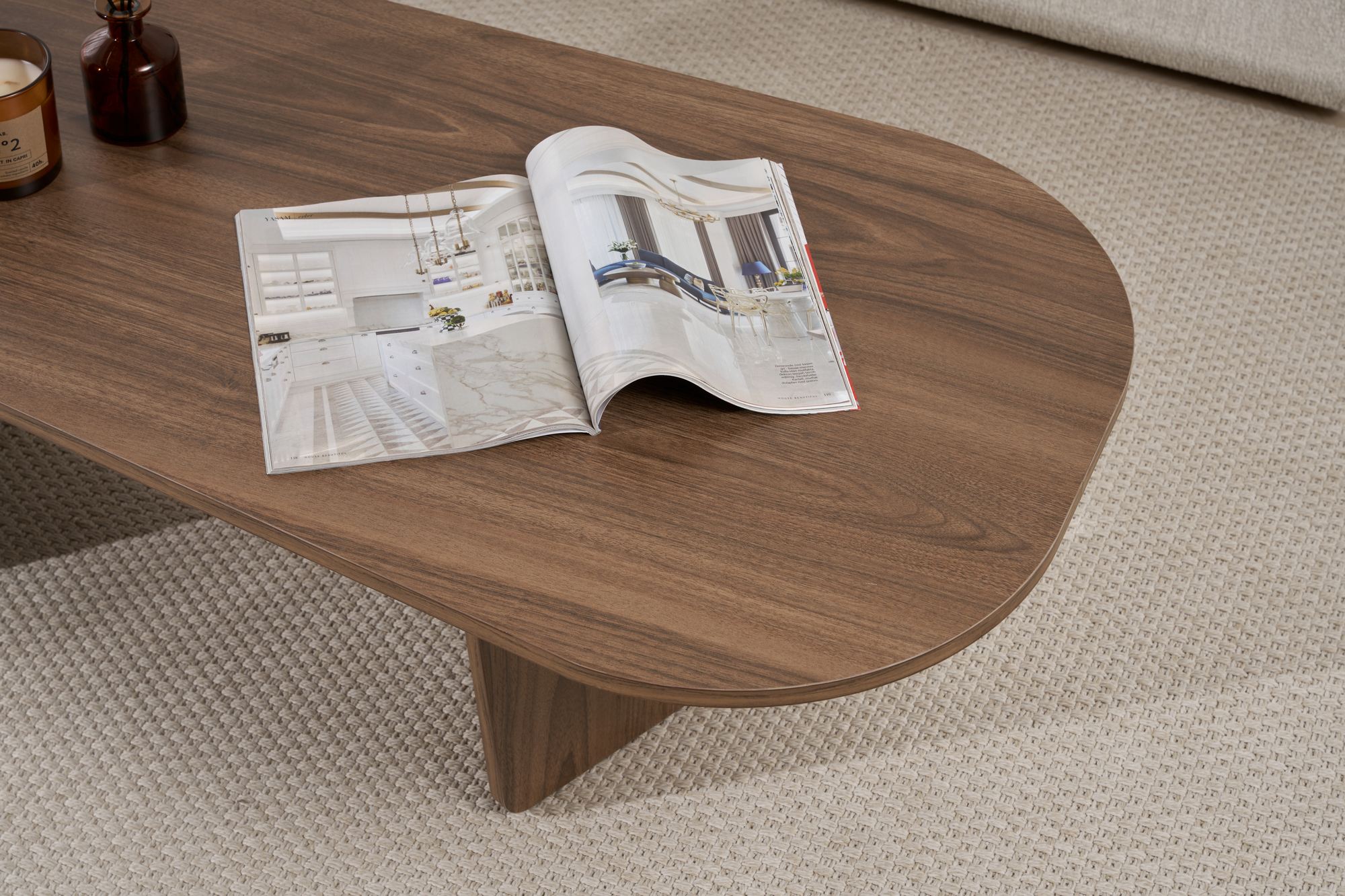 Oval Coffee Table Walnut