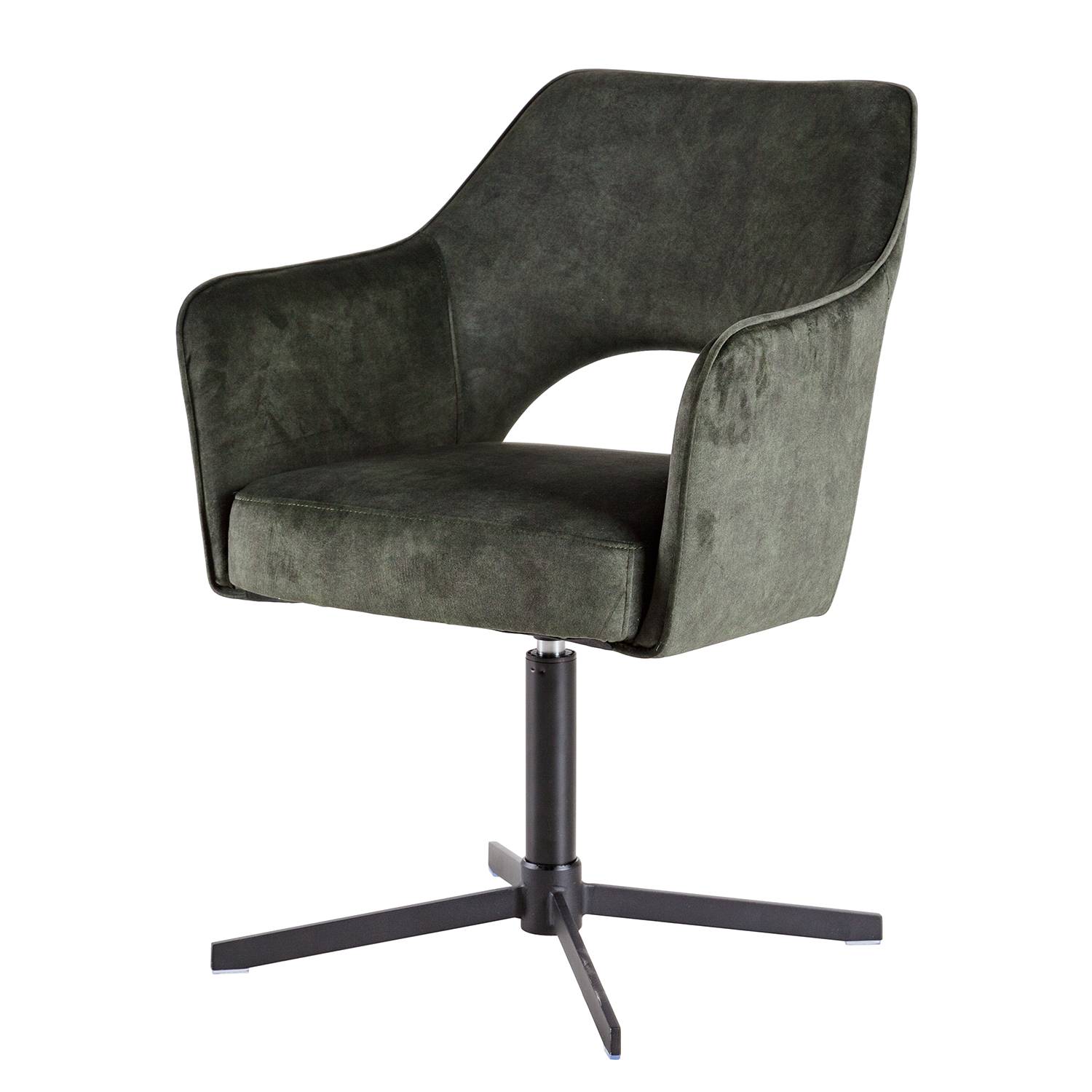 Yellville Typ A Armlehnenstuhl Drehbar Microfaser Olivgrün