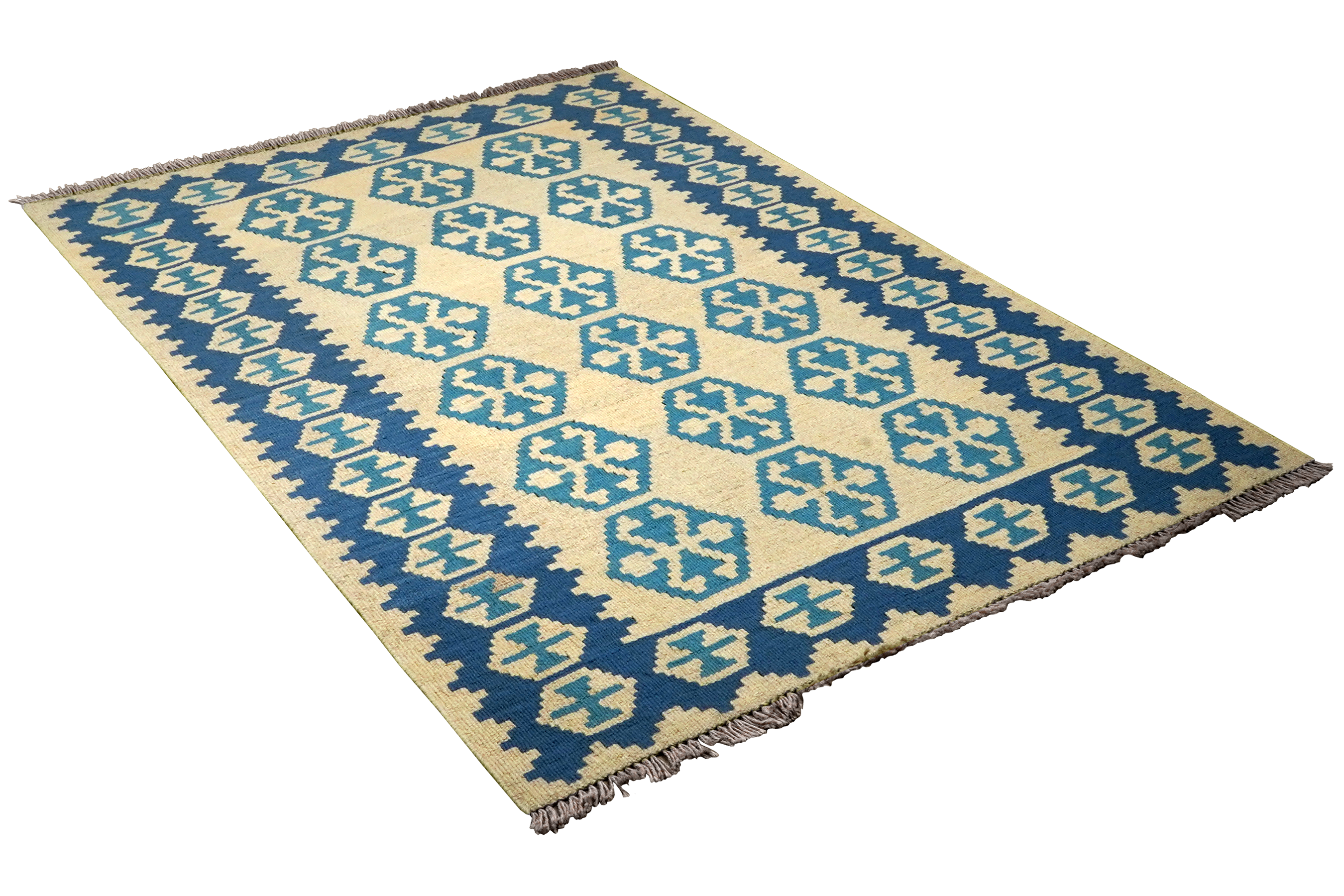 Kilim Gashgai Teppich Blau