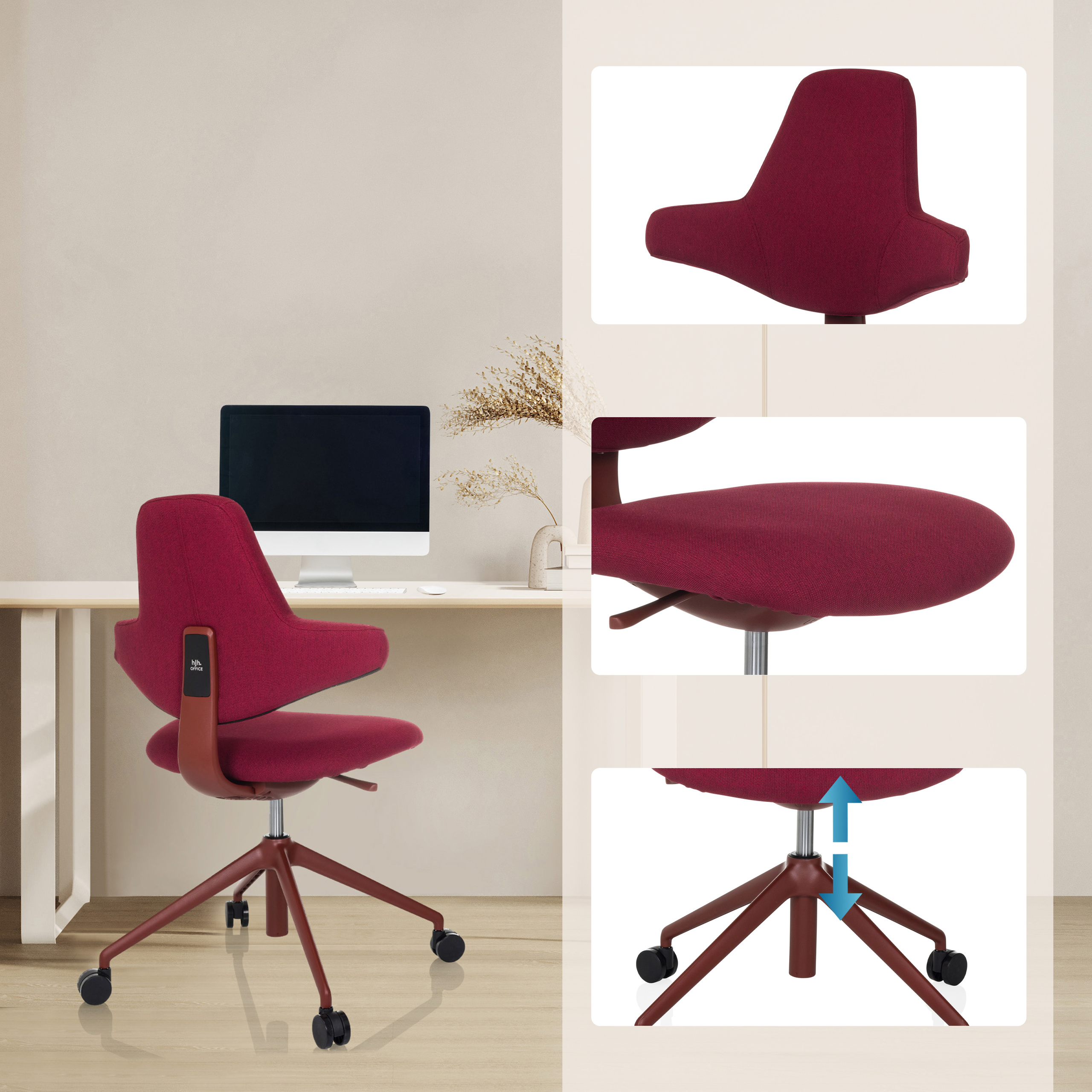 PALIANO Bürostuhl Rot