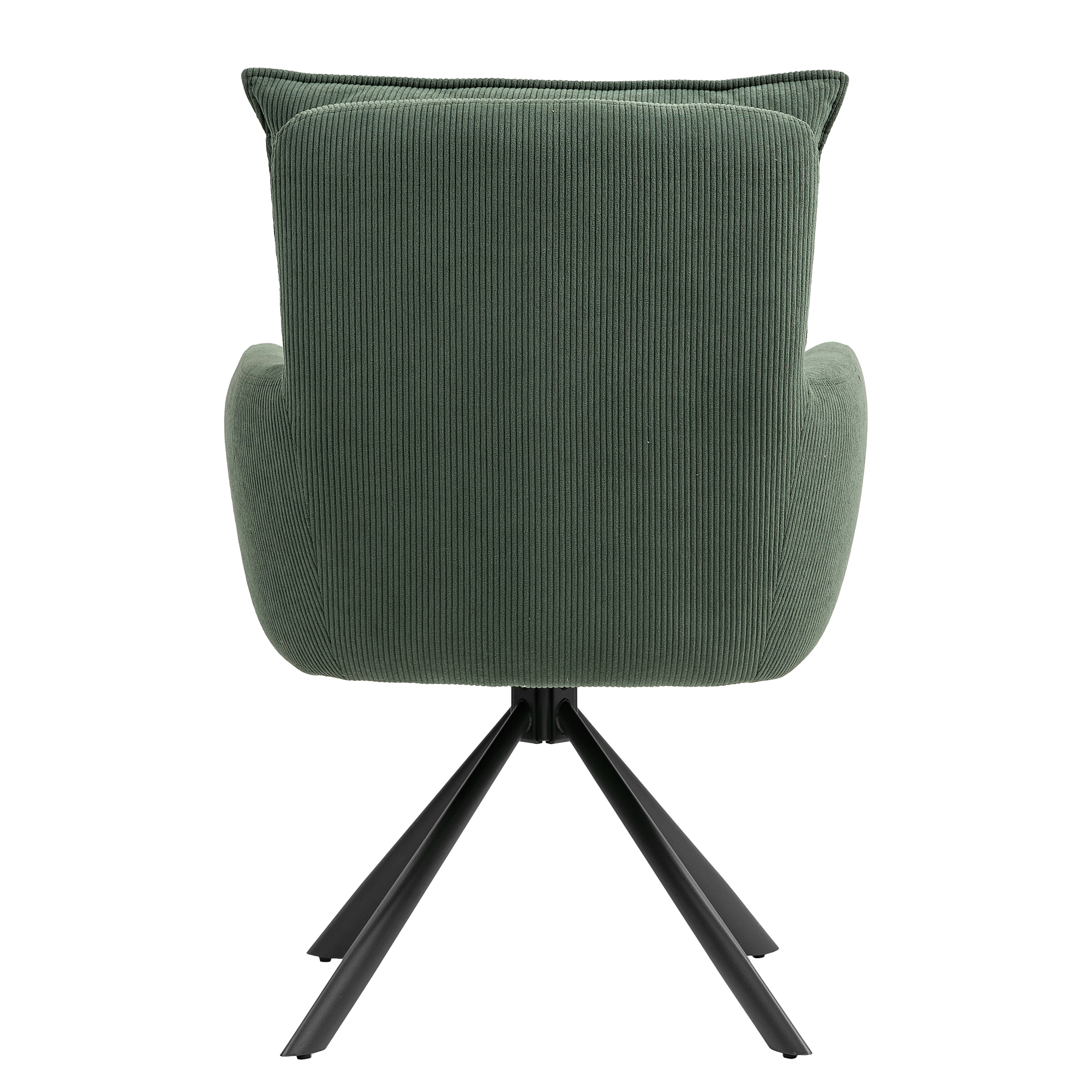 Didrip Drehbarer Armlehnenstuhl 2er-Set Cord Dunkelgrün