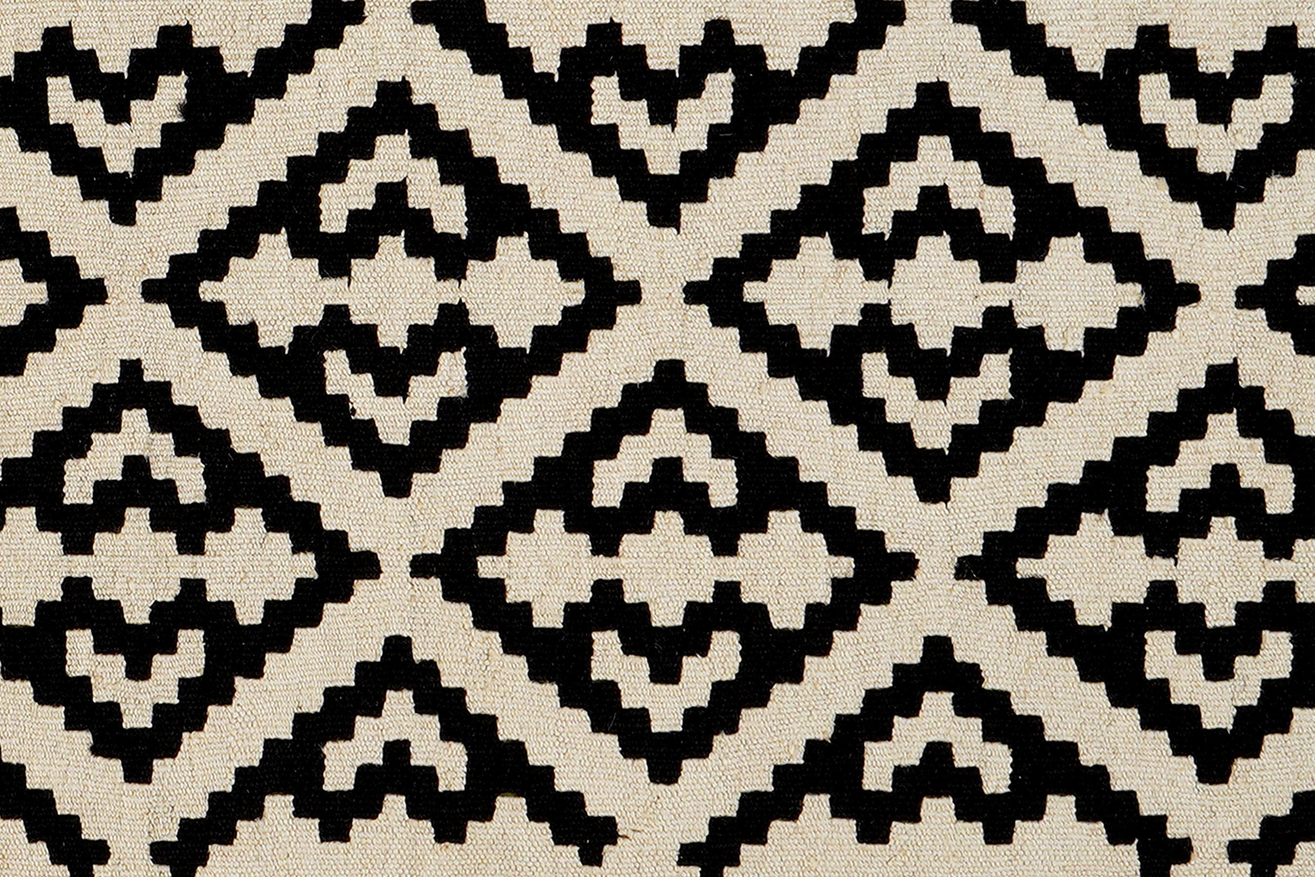 Kilim Gashgai Teppich Schwarz