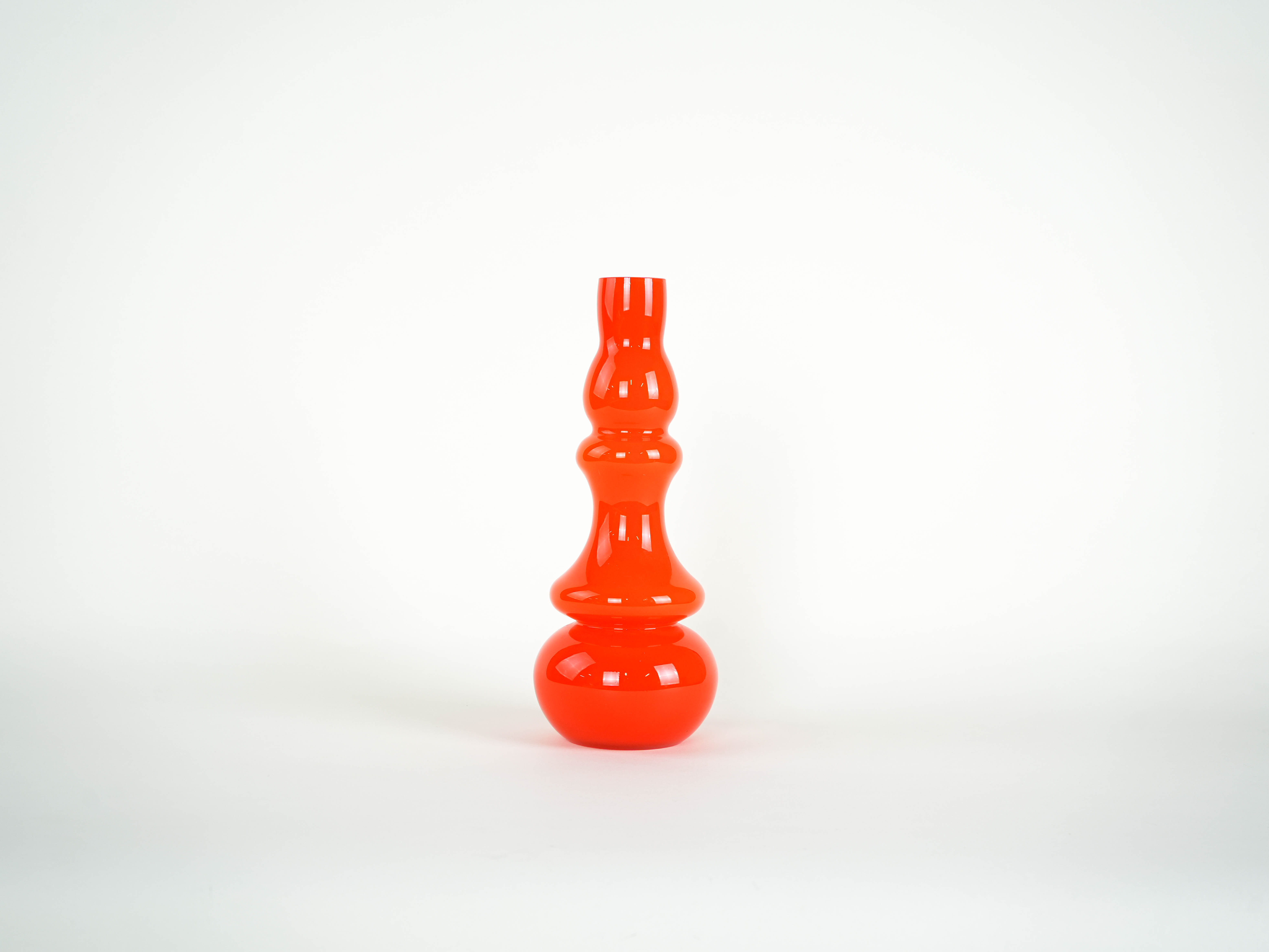 Ora Glass Vase 1960s Orange