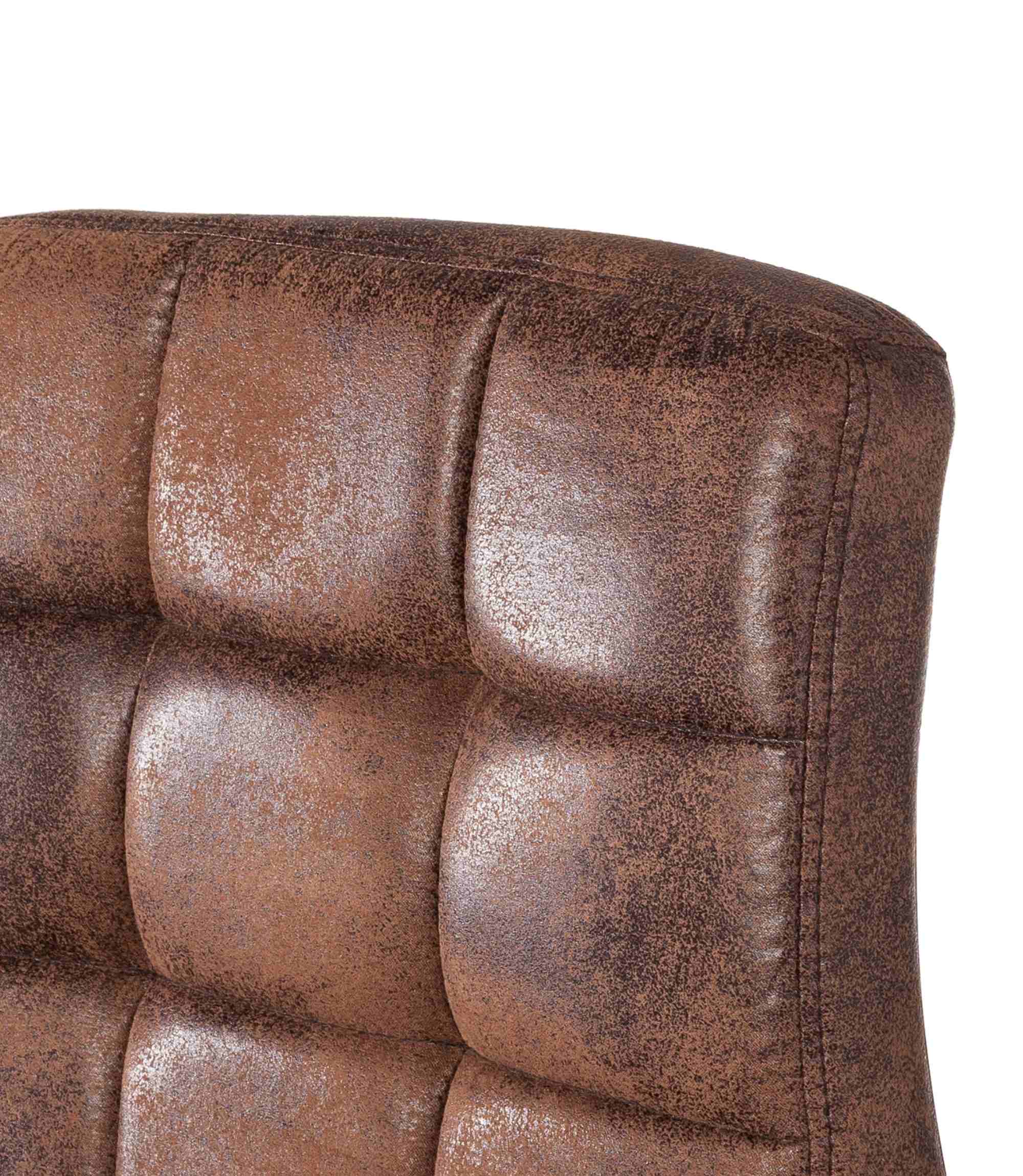 Barhocker Kunstleder Chrom Antikbraun