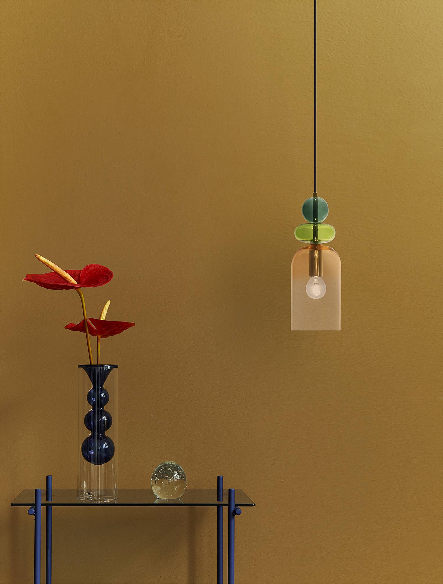 1-Light Pendant Lamp Murano Type C Aluminum