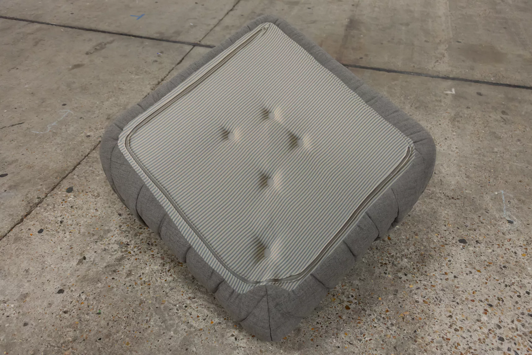 Togo Lounge Set 4 pezzi tessuto grigio caldo