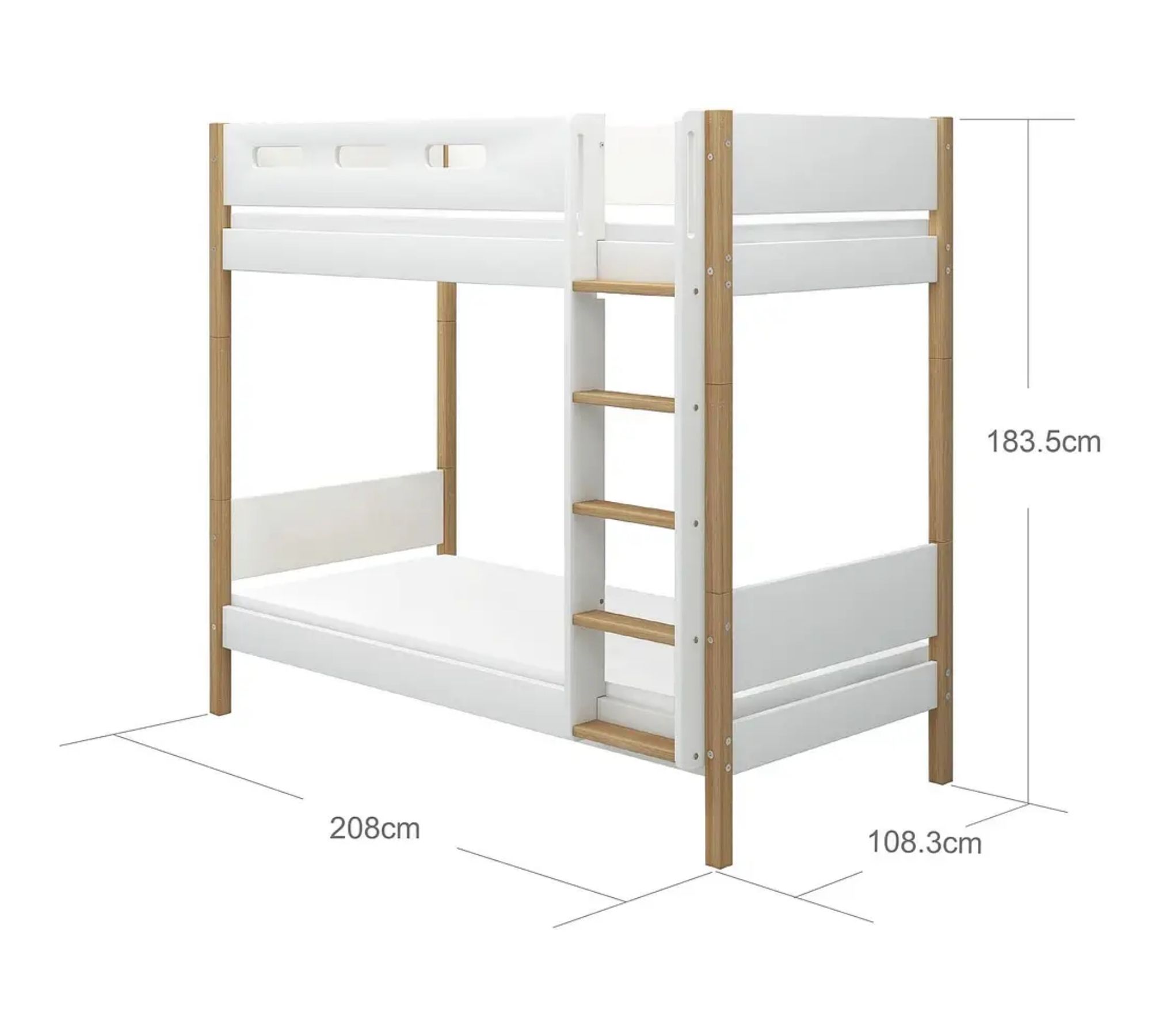 Etagenbett Extra Hoch Holz Weiß