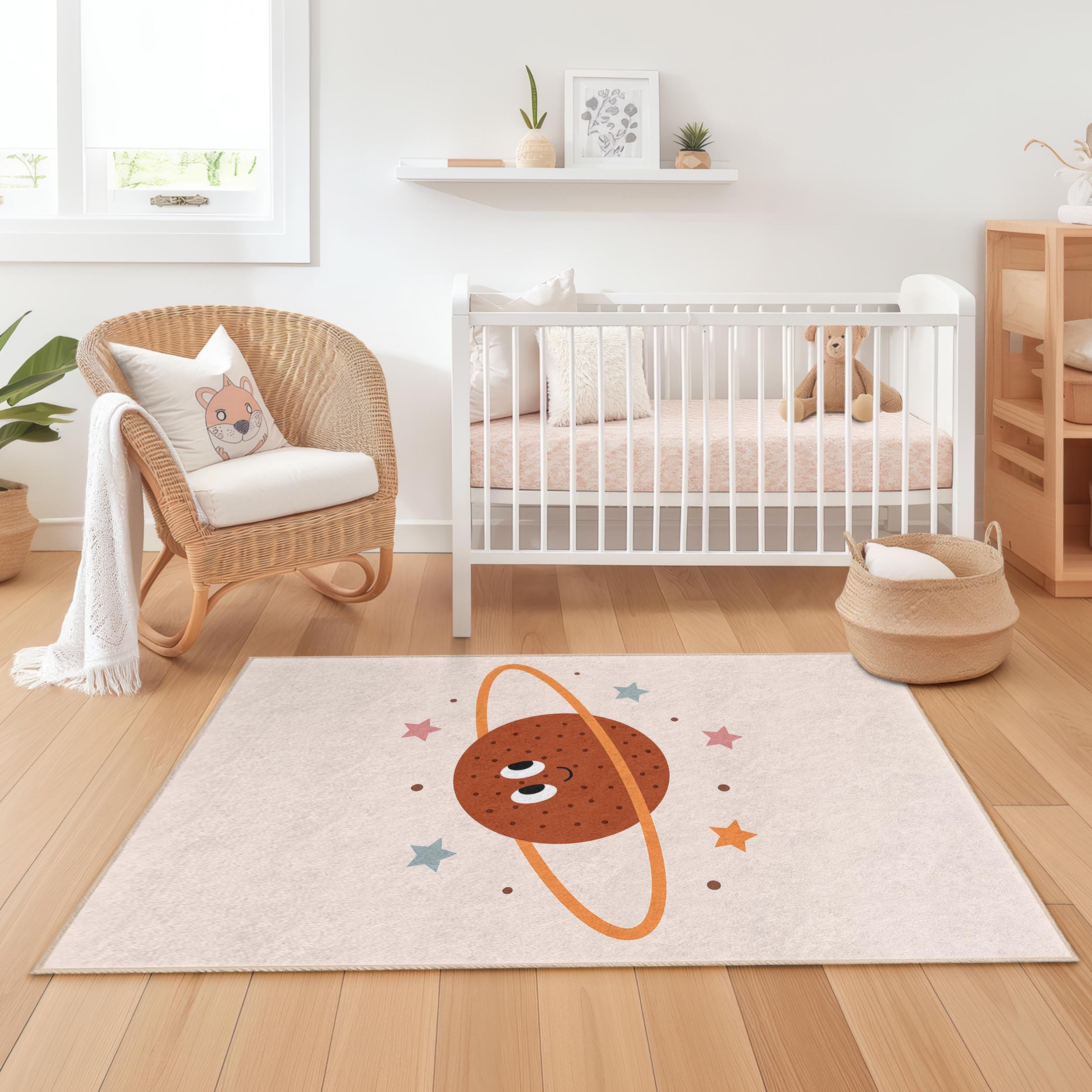 Tappeto per bambini Pianeti Multicolore 100x200cm