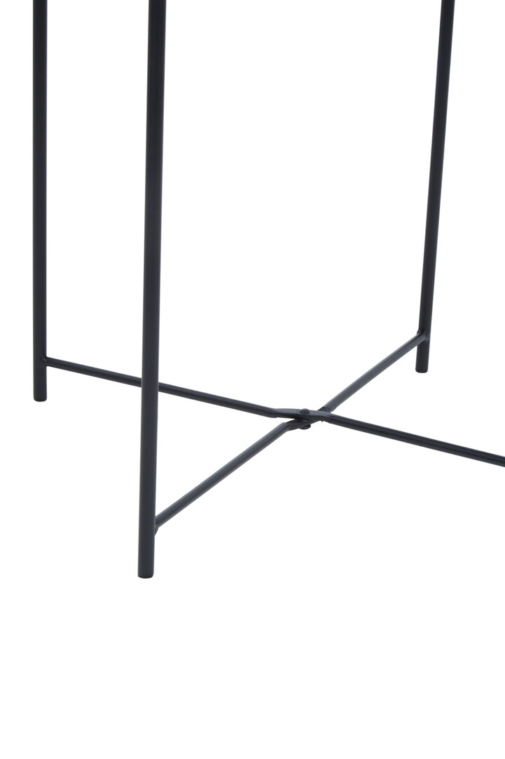 Acero Runder Beistelltisch Metall Schwarz
